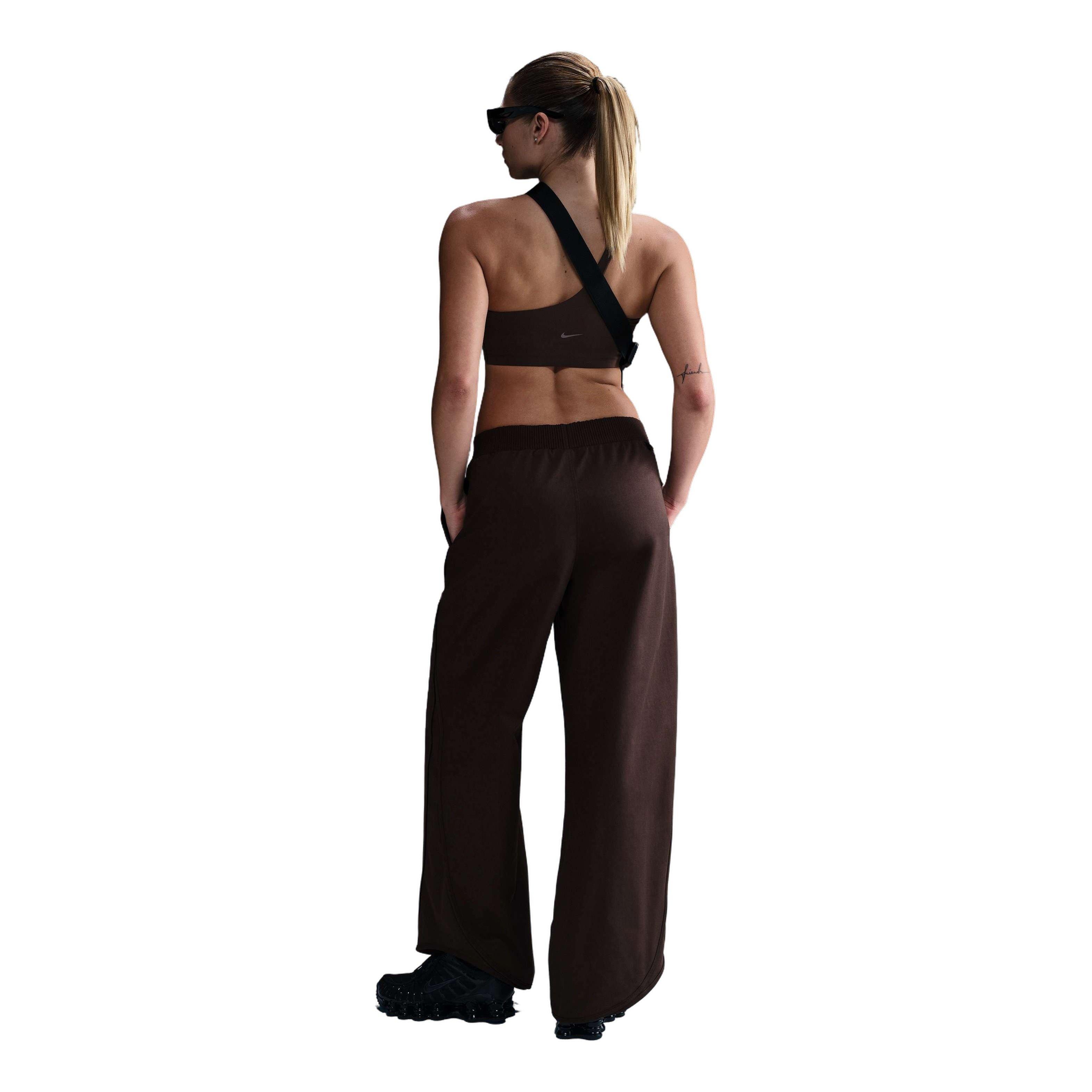 Nike Women's Sportswear Collection Mid-Rise Twill Track Pants -Brown - BROWN Thumbnail View 2