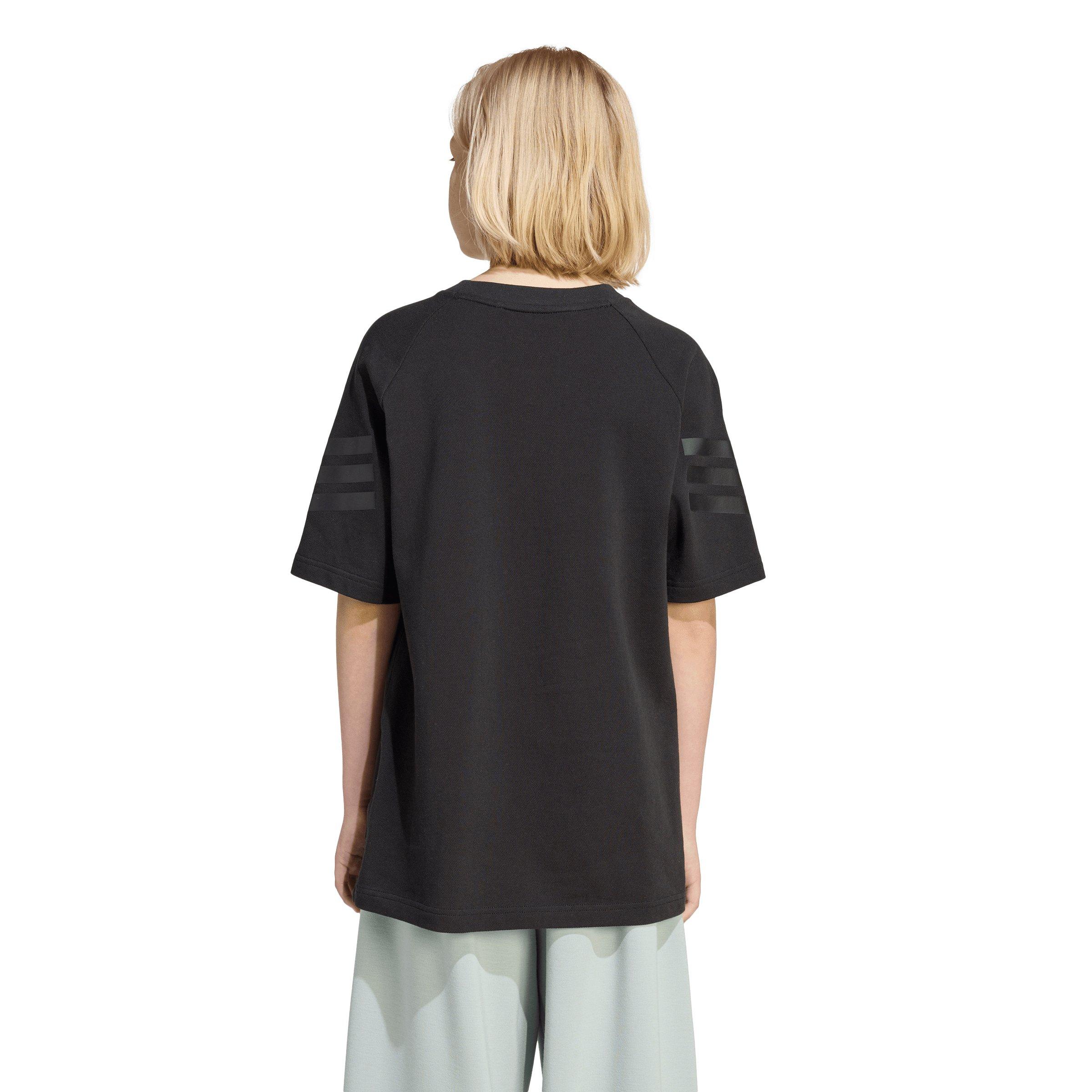 adidas Future Icons Big Kids' Black 3-Stripes T-Shirt