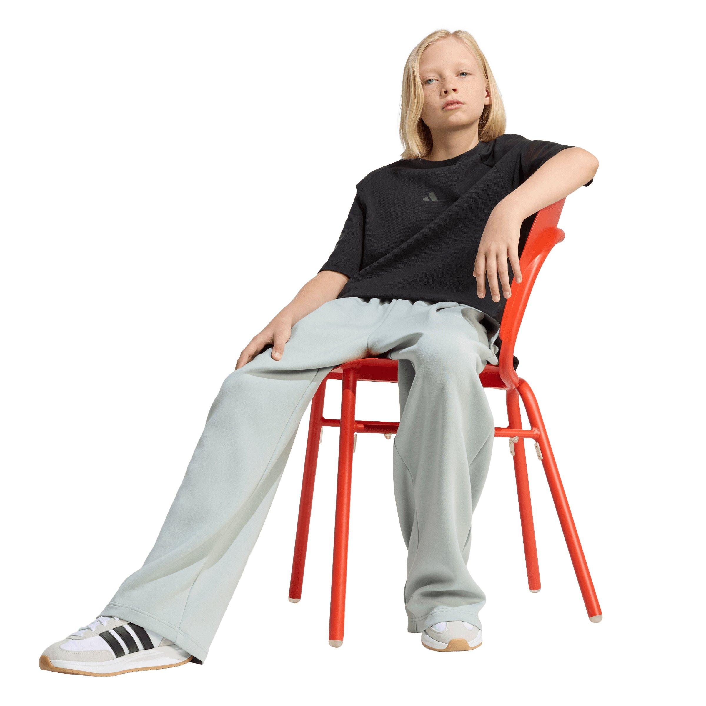 adidas Future Icons Big Kids' Black 3-Stripes T-Shirt