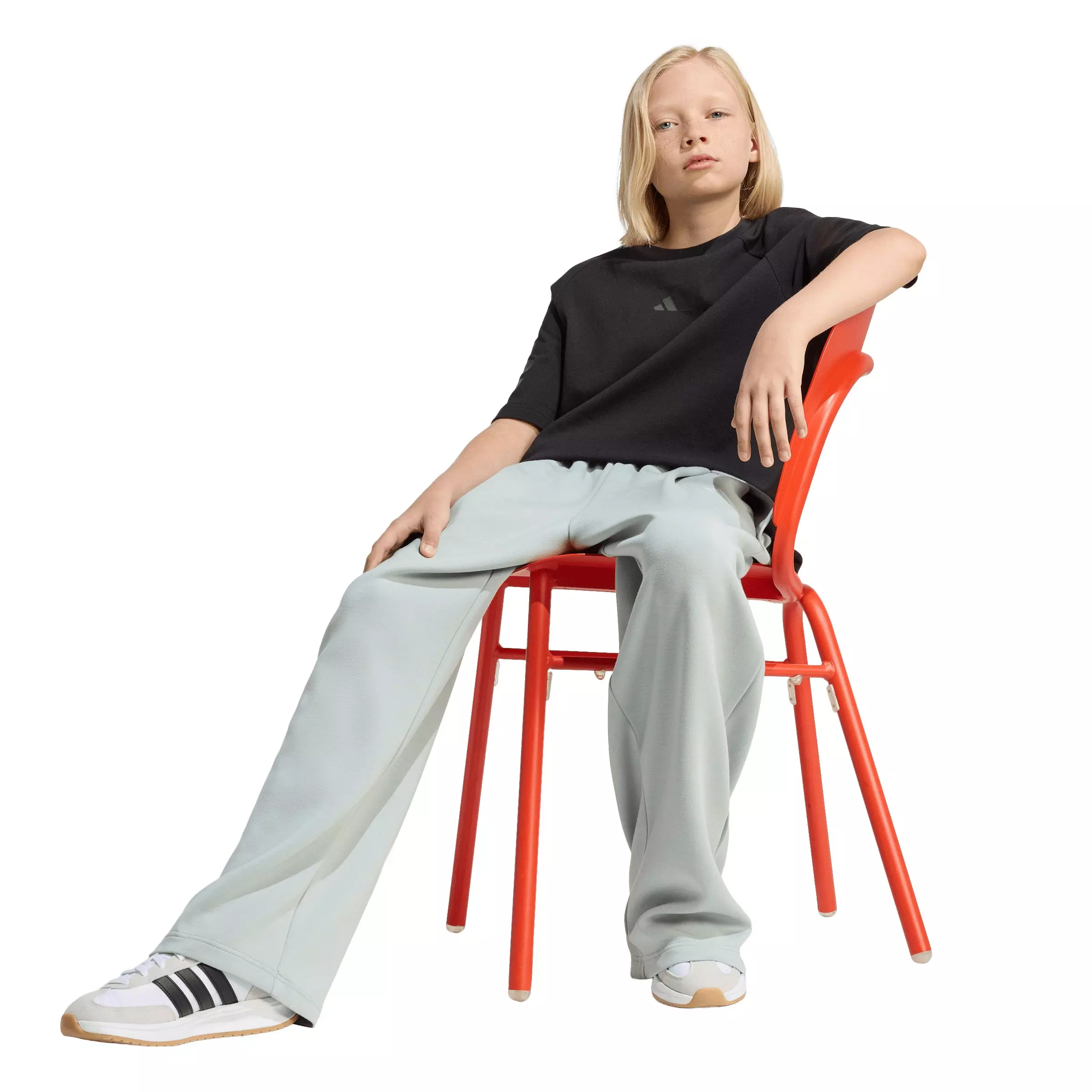 adidas Big Kids' Future Icons 3-Stripes T-Shirt - Black - BLACK