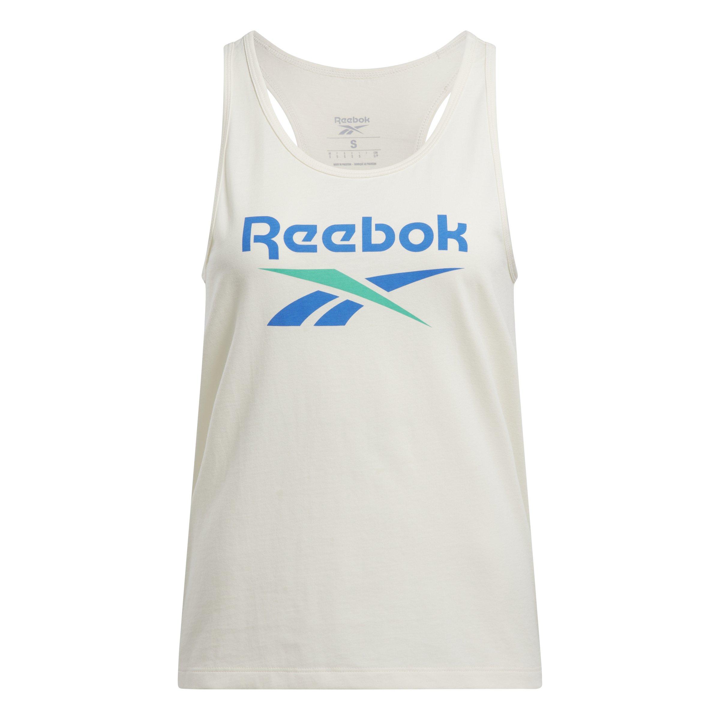 Reebok Women's Identity Big Logo Tank Top-White - WHITE Thumbnail View 4