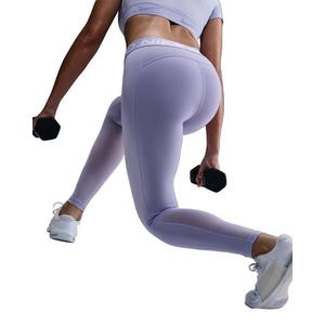 Nike Women's Pro 365 Tight Mid-Rise Mesh-Paneled Leggings -Purple