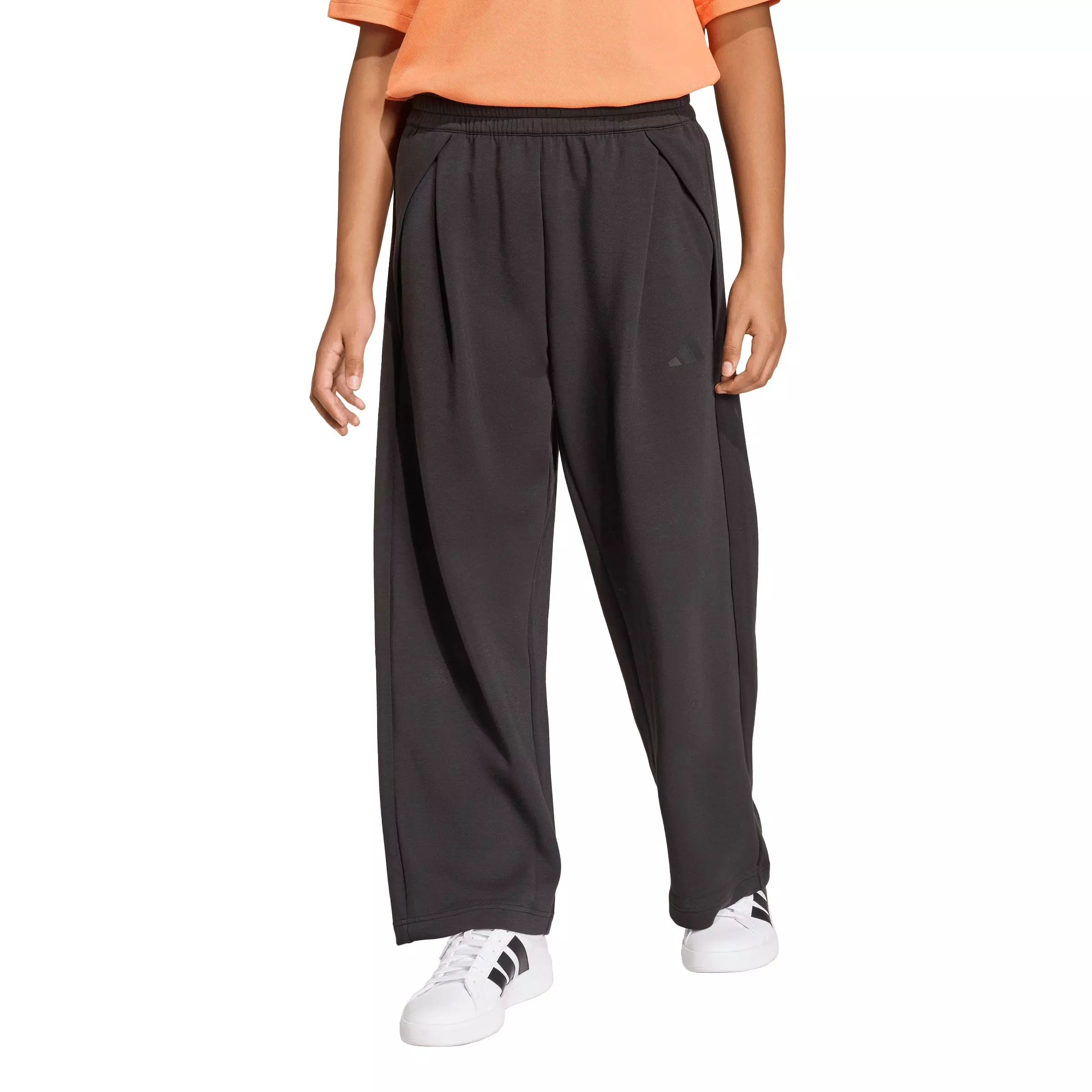 adidas Big Kids' Future Icons Wide Leg Tracksuit Bottoms - Black - BLACK