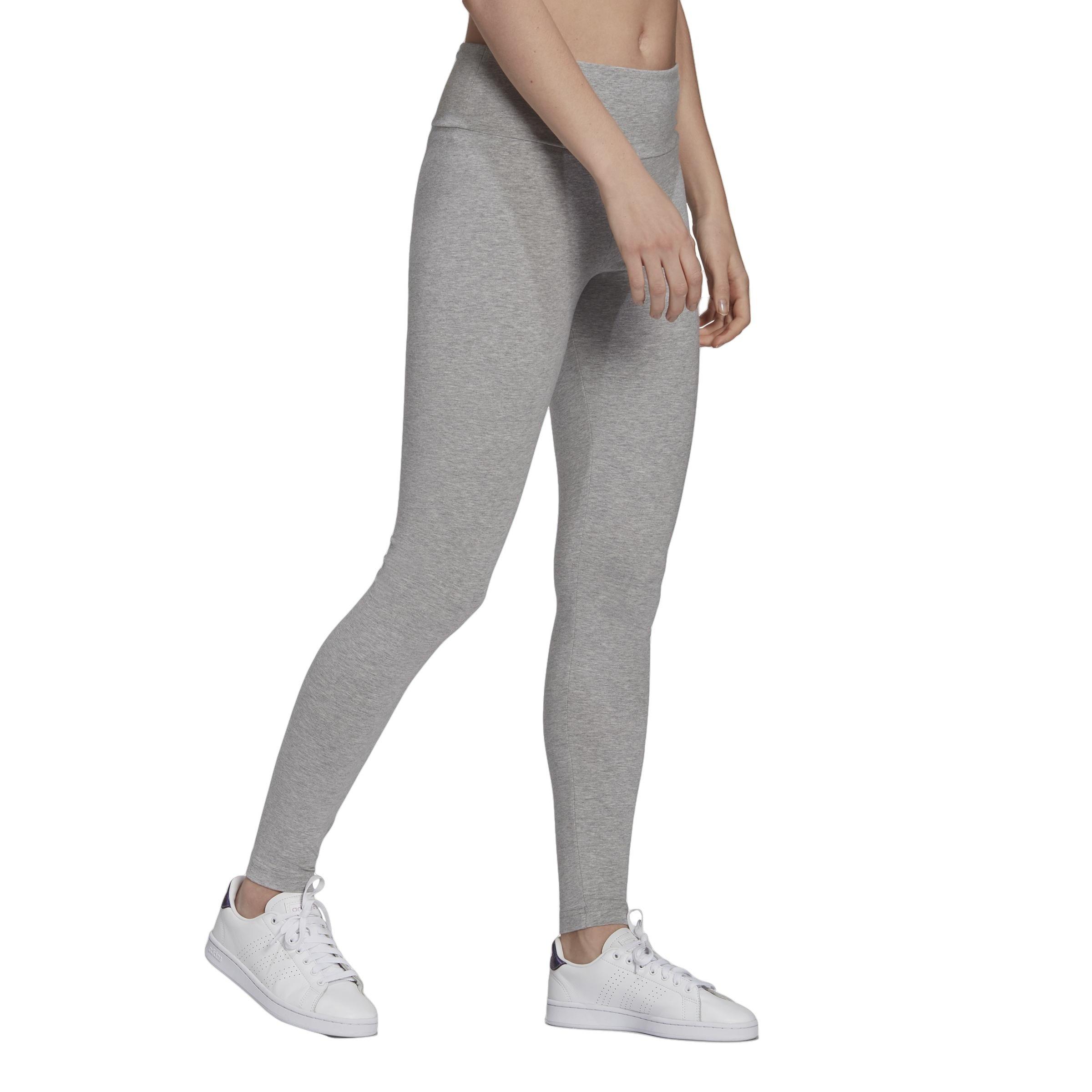adidas Women's LOUNGEWEAR Essentials High-Waisted Logo Leggings-Grey -  Hibbett