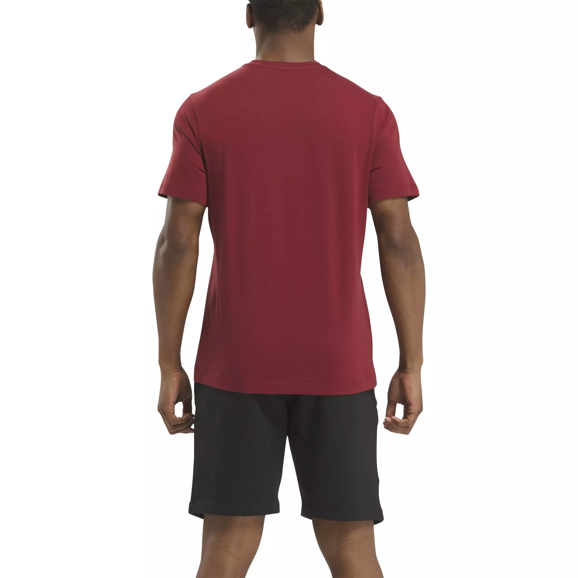 Reebok Men's Identity Big Stacked Logo Shirt-Maroon - MAROON