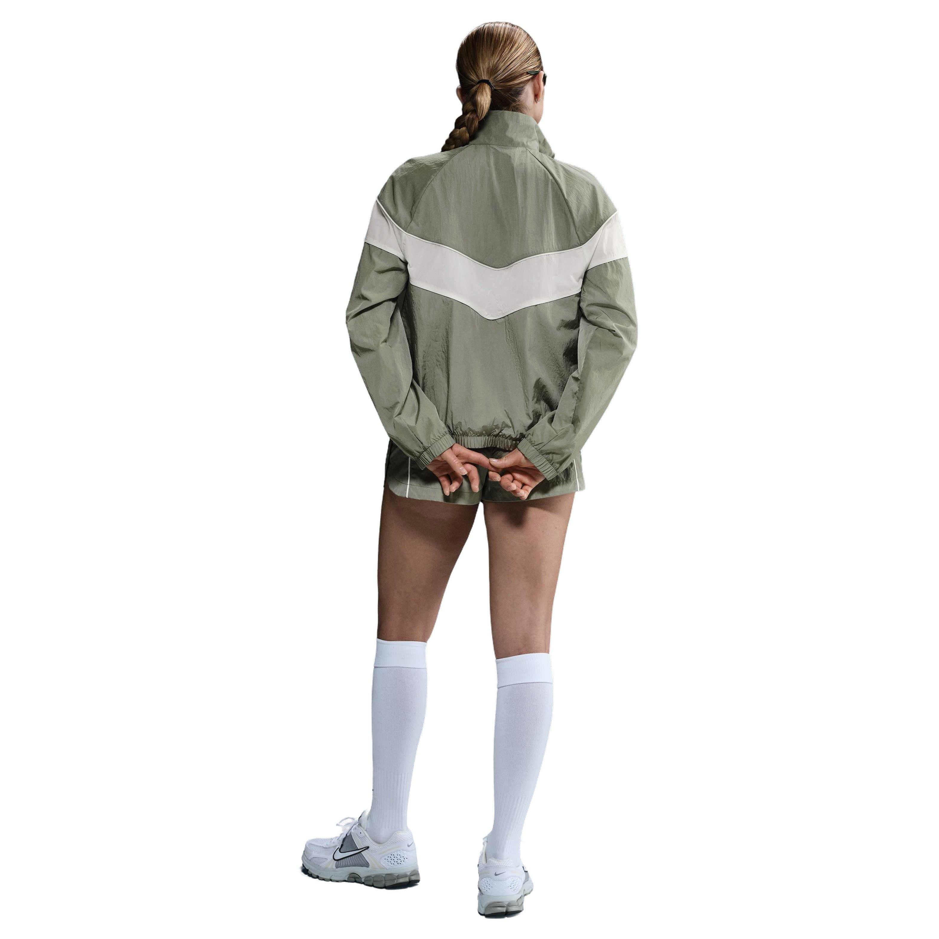 Nike Women's Sportswear WR Loose UV Woven Full-Zip Jacket -Green - GREEN Thumbnail View 2