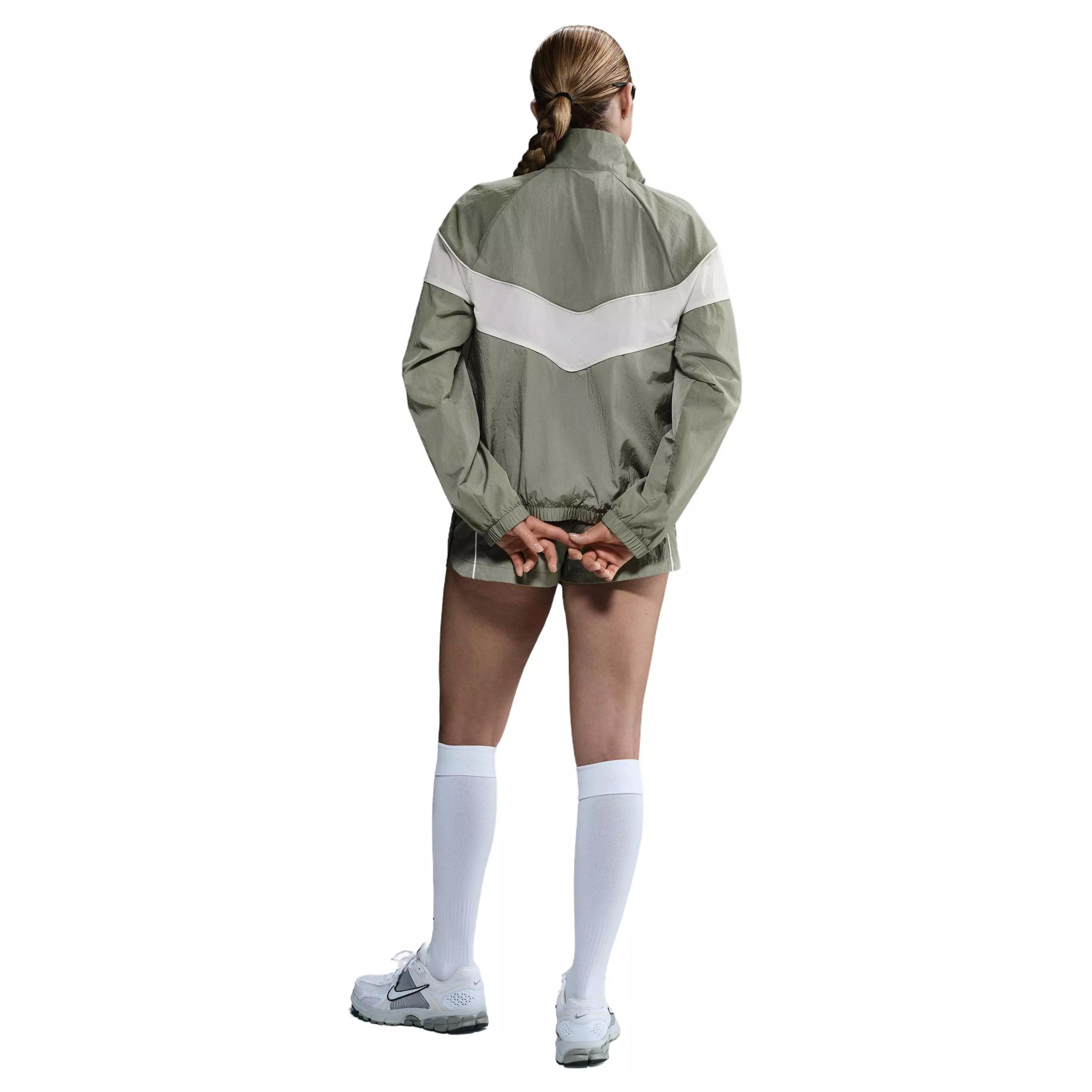 Nike Women's Sportswear WR Loose UV Woven Full-Zip Jacket -Green - GREEN