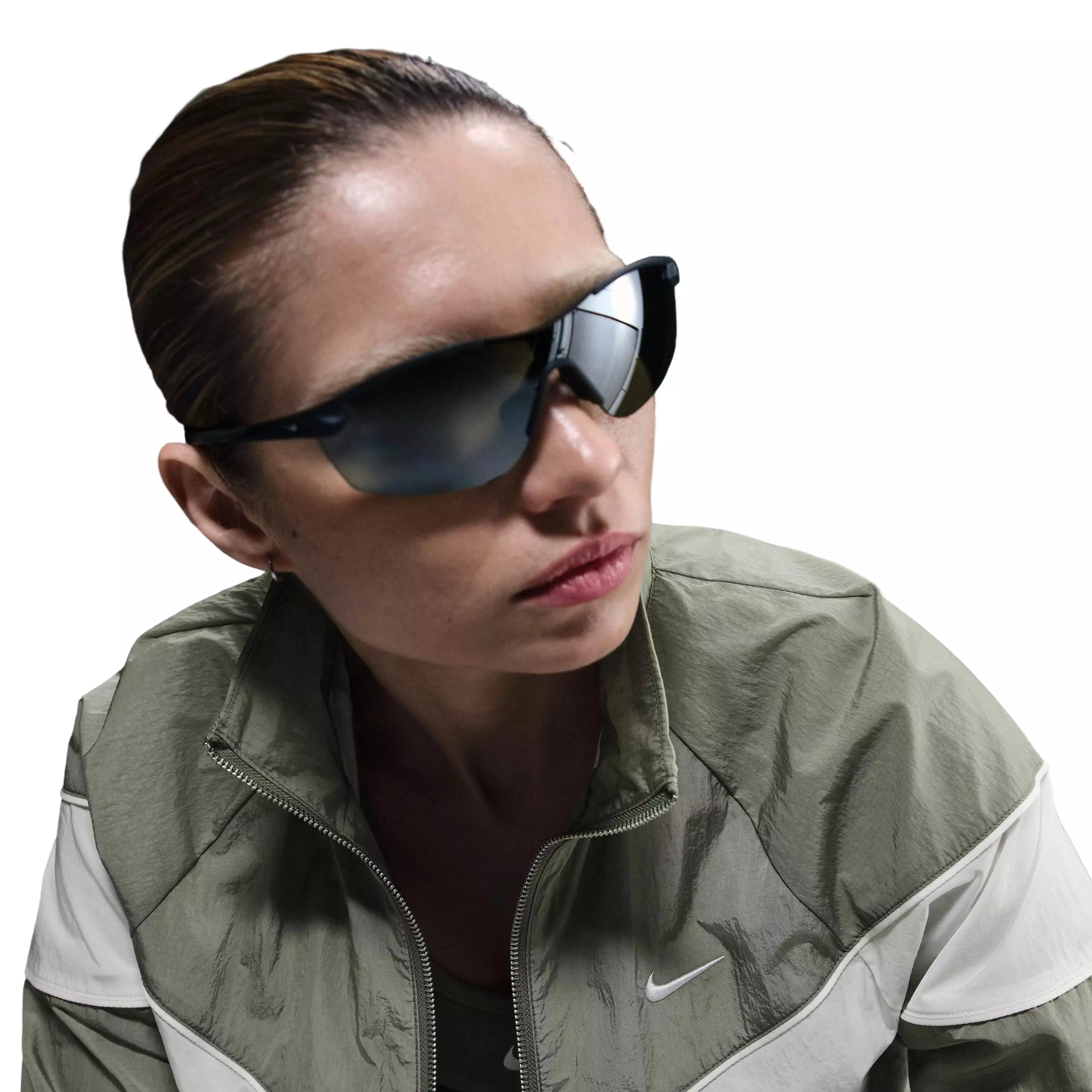 Nike Women's Sportswear WR Loose UV Woven Full-Zip Jacket -Green - GREEN