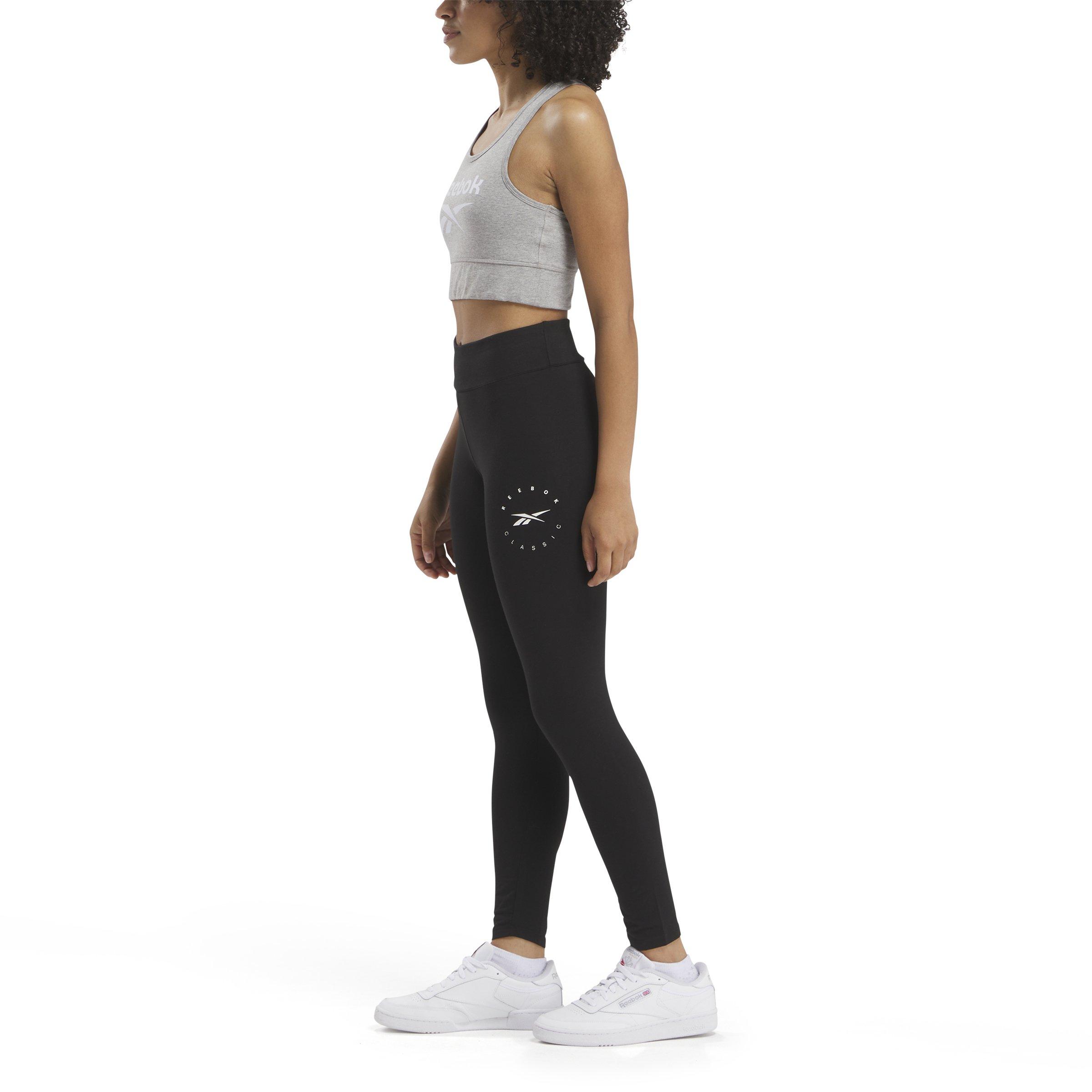 Reebok Women's ID Energy Cotton Leggings-Black - BLACK Thumbnail View 3
