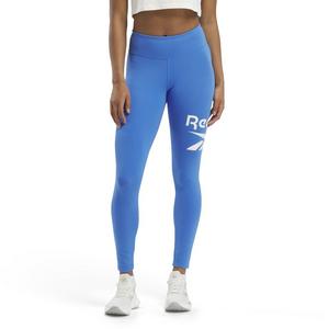 Reebok Women's Identity Big Logo Cotton Leggings-Blue