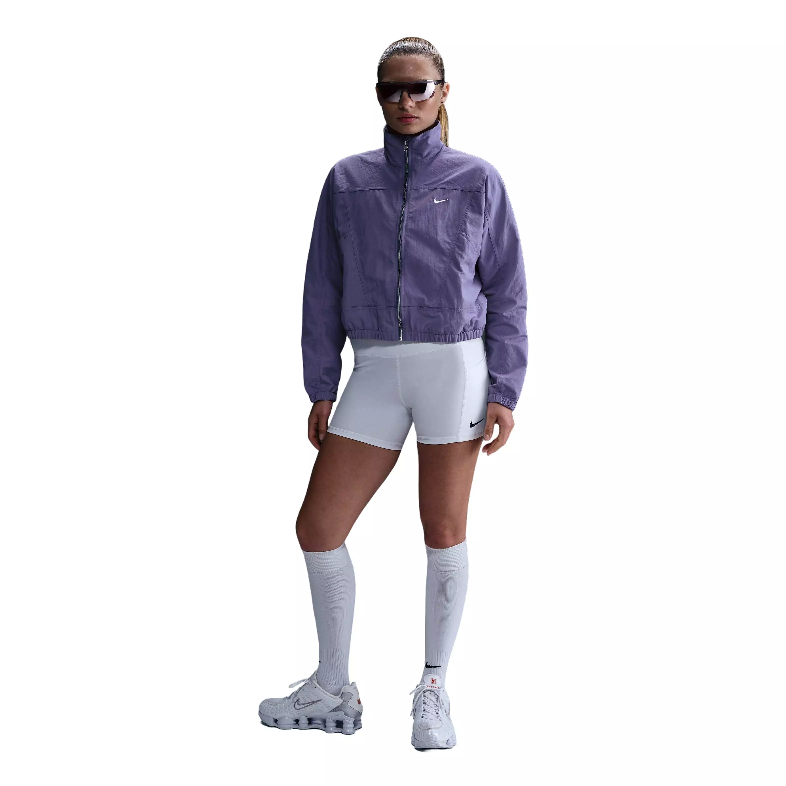 Nike Women's Sportswear Everything Woven Repel Oversized UV Protection Jacket - Purple - PURPLE