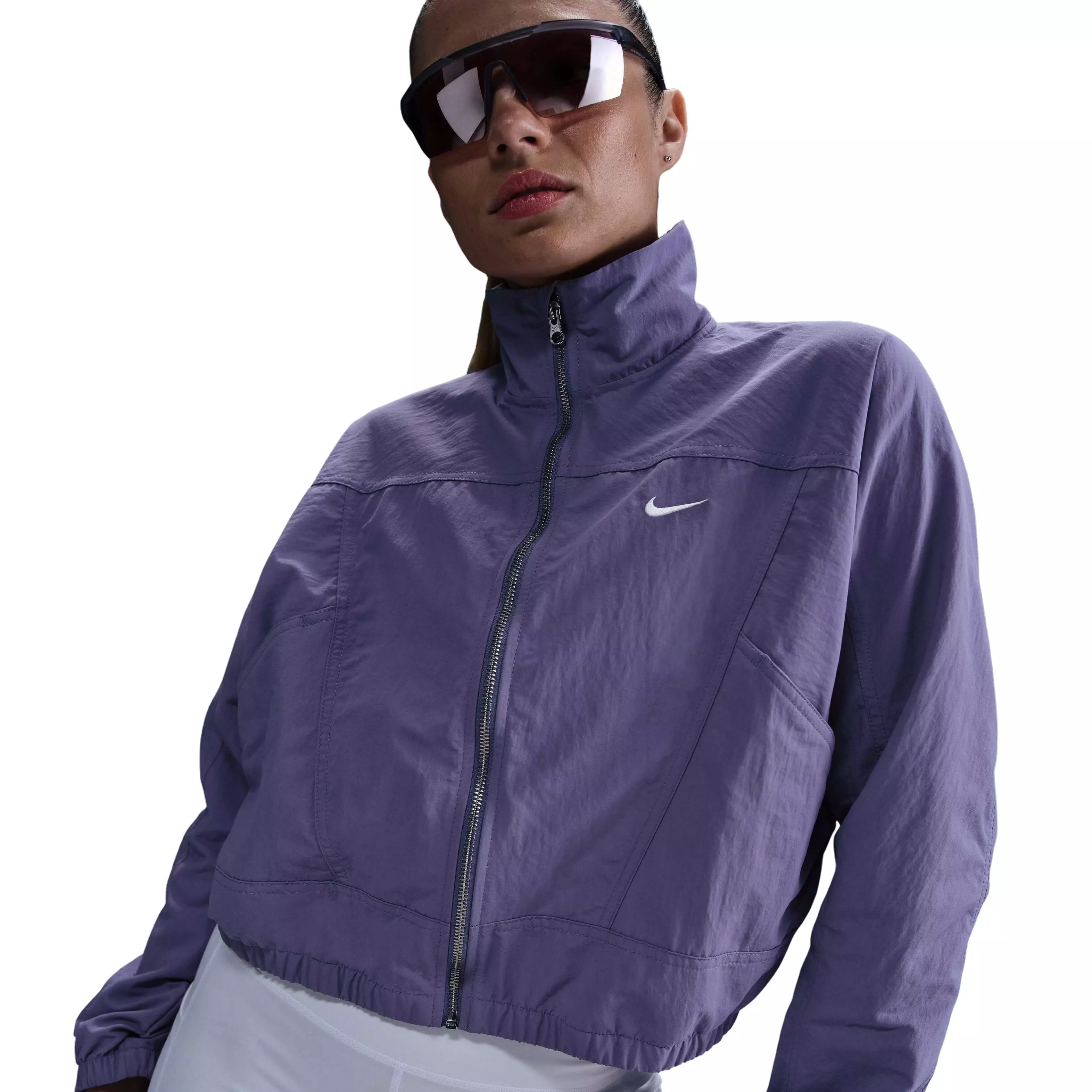 Nike Women's Sportswear Everything Woven Repel Oversized UV Protection Jacket - Purple - PURPLE