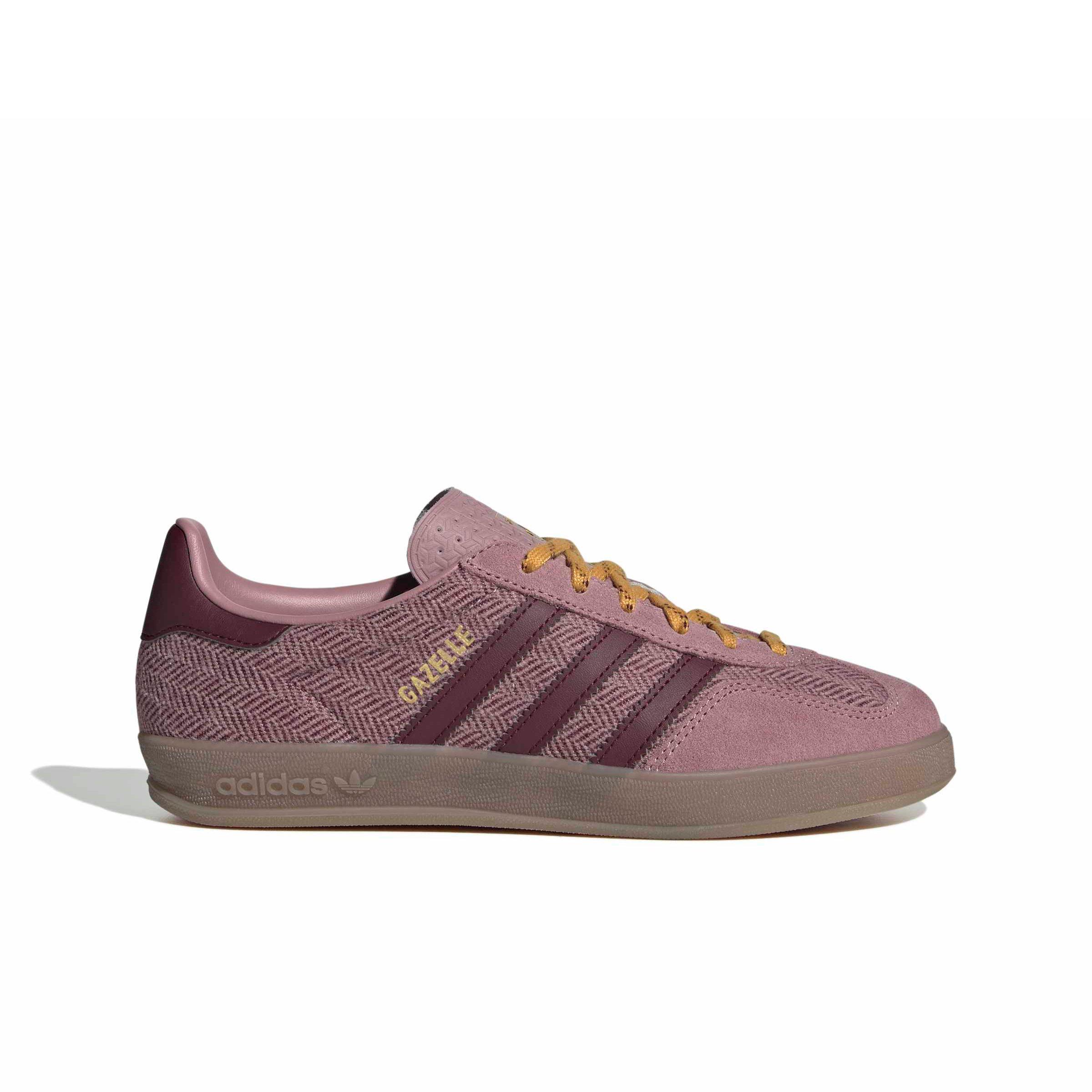 adidas Originals Gazelle Indoor "Magic Mauve/Maroon/Preloved Yellow" Women's Shoe - MAUVE/MAROON/YELLOW