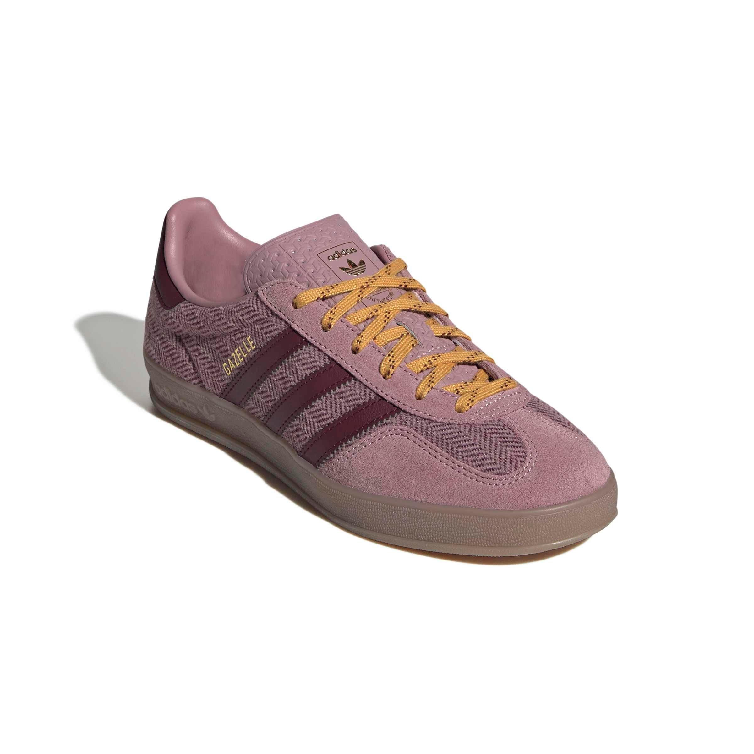 adidas Originals Gazelle Indoor "Magic Mauve/Maroon/Preloved Yellow" Women's Shoe - MAUVE/MAROON/YELLOW