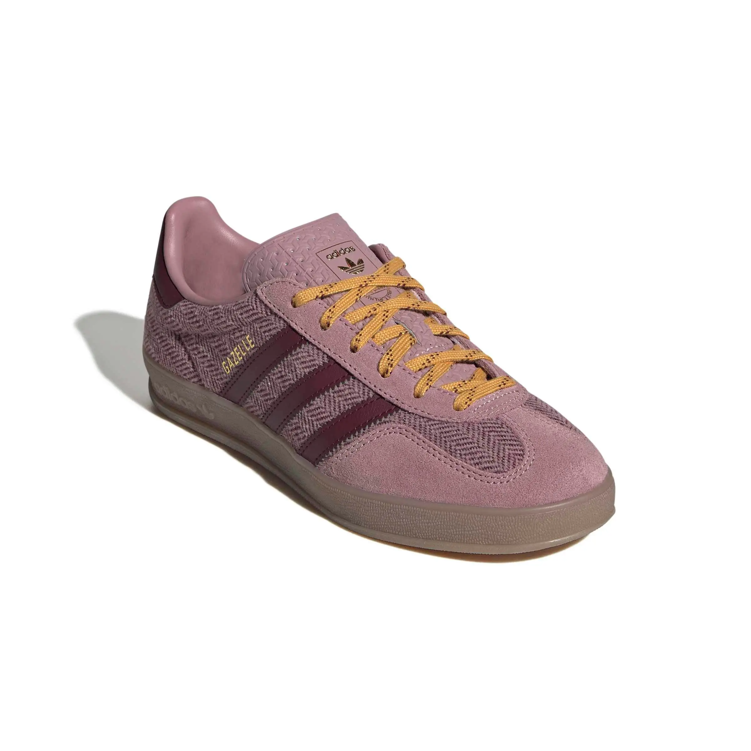 adidas Originals Gazelle Indoor "Magic Mauve/Maroon/Preloved Yellow" Women's Shoe - MAUVE/MAROON/YELLOW