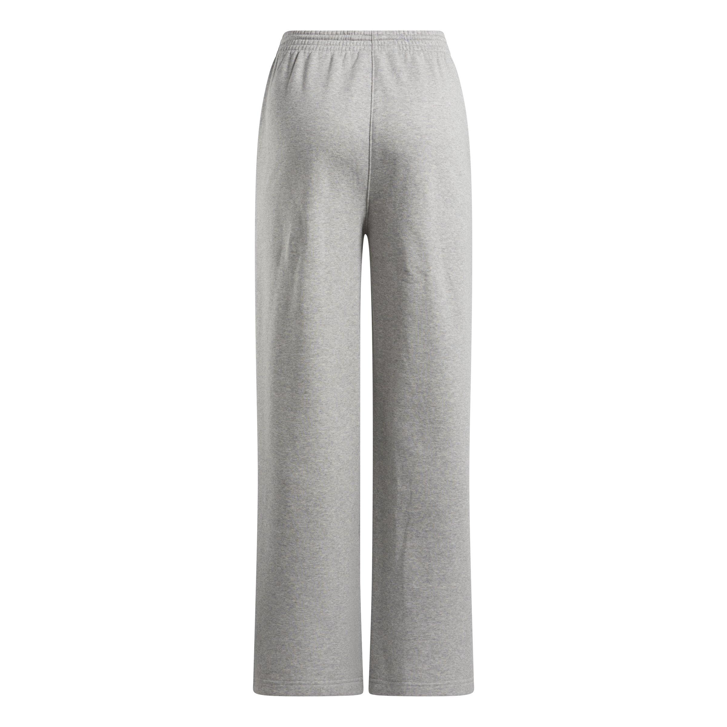 Reebok Women's Identity Small Logo Fleece Wide Leg Pants - GREY Thumbnail View 5