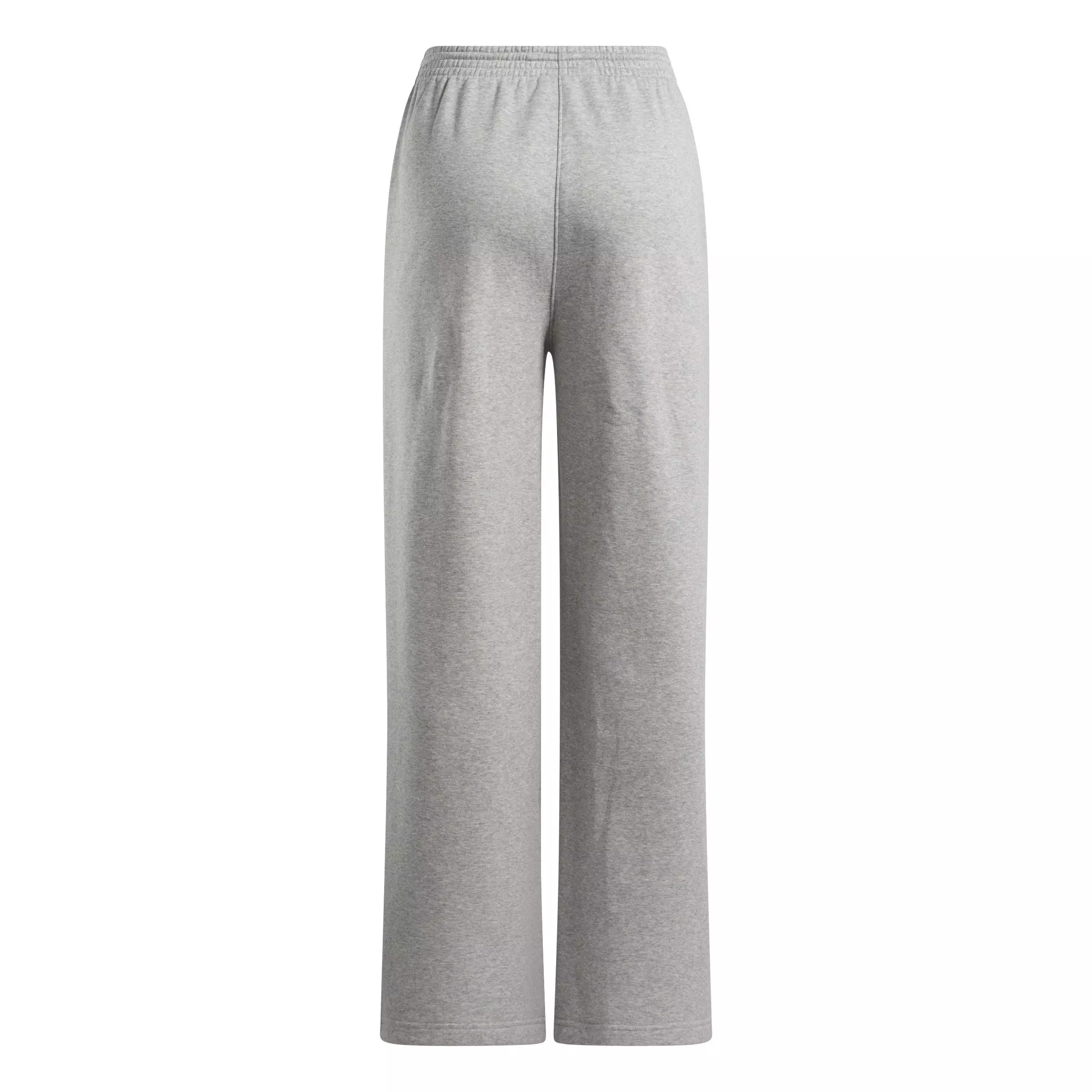 Reebok Women's Identity Small Logo Fleece Wide Leg Pants - GREY