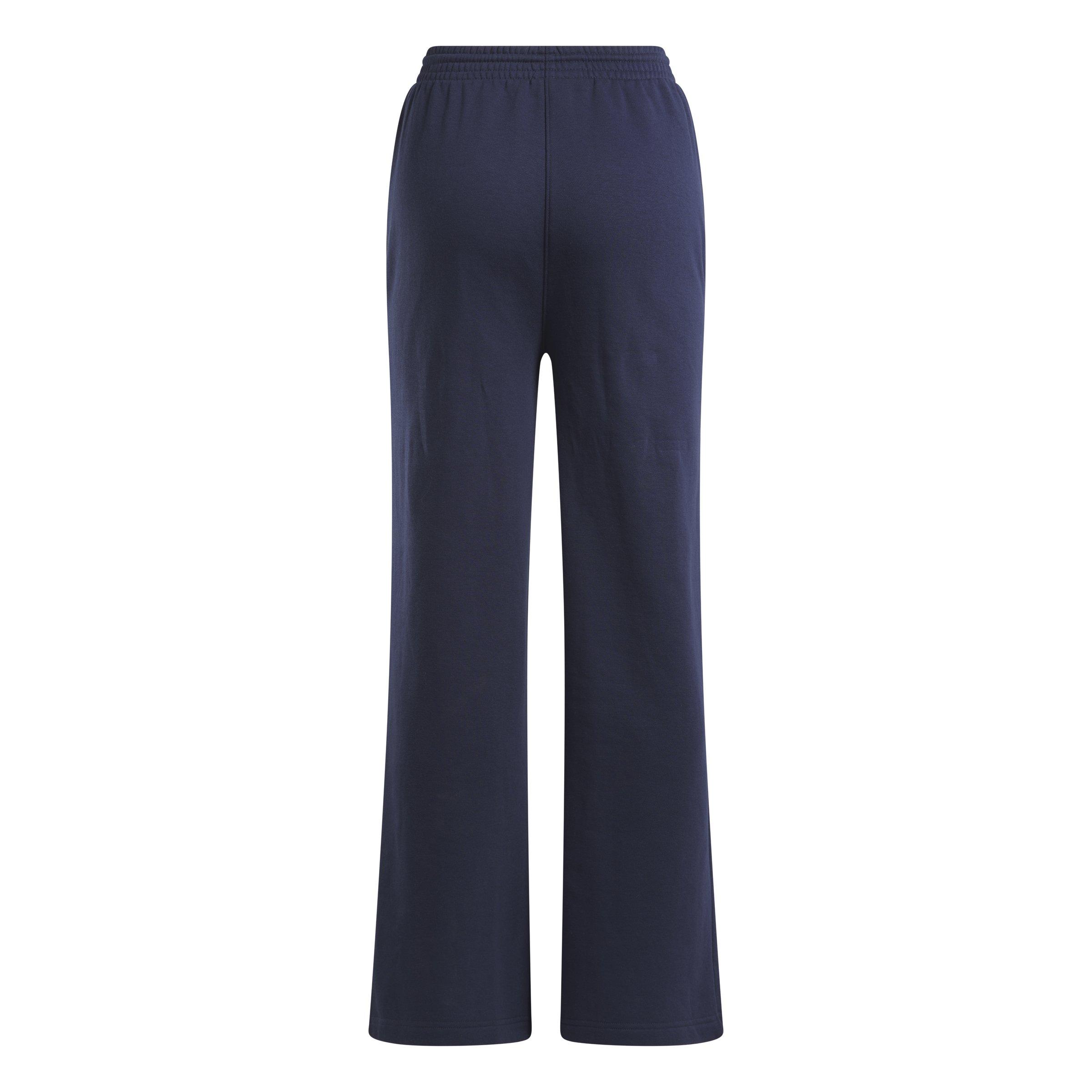 Reebok Women's Identity Small Logo Fleece Wide Leg Pants - NAVY Thumbnail View 5