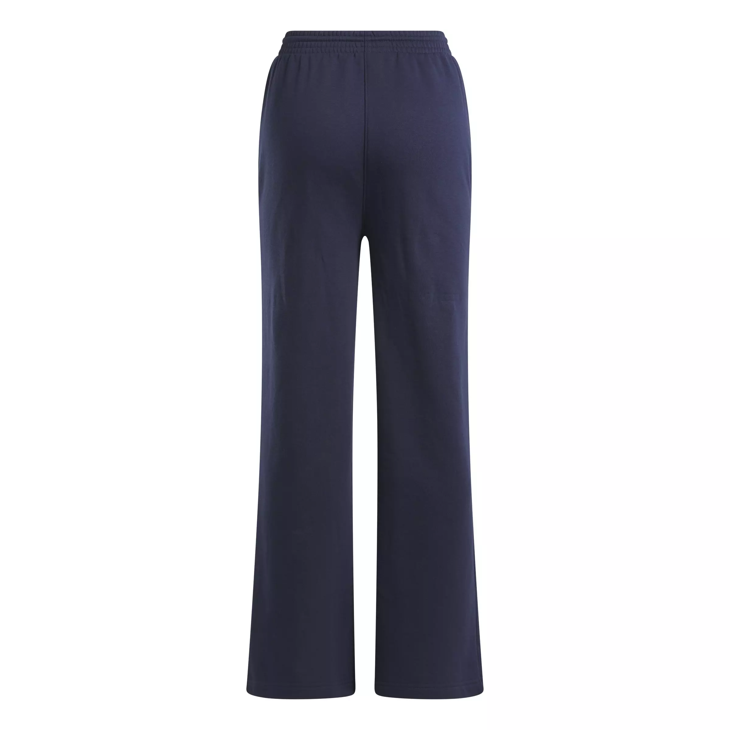 Reebok Women's Identity Small Logo Fleece Wide Leg Pants - NAVY