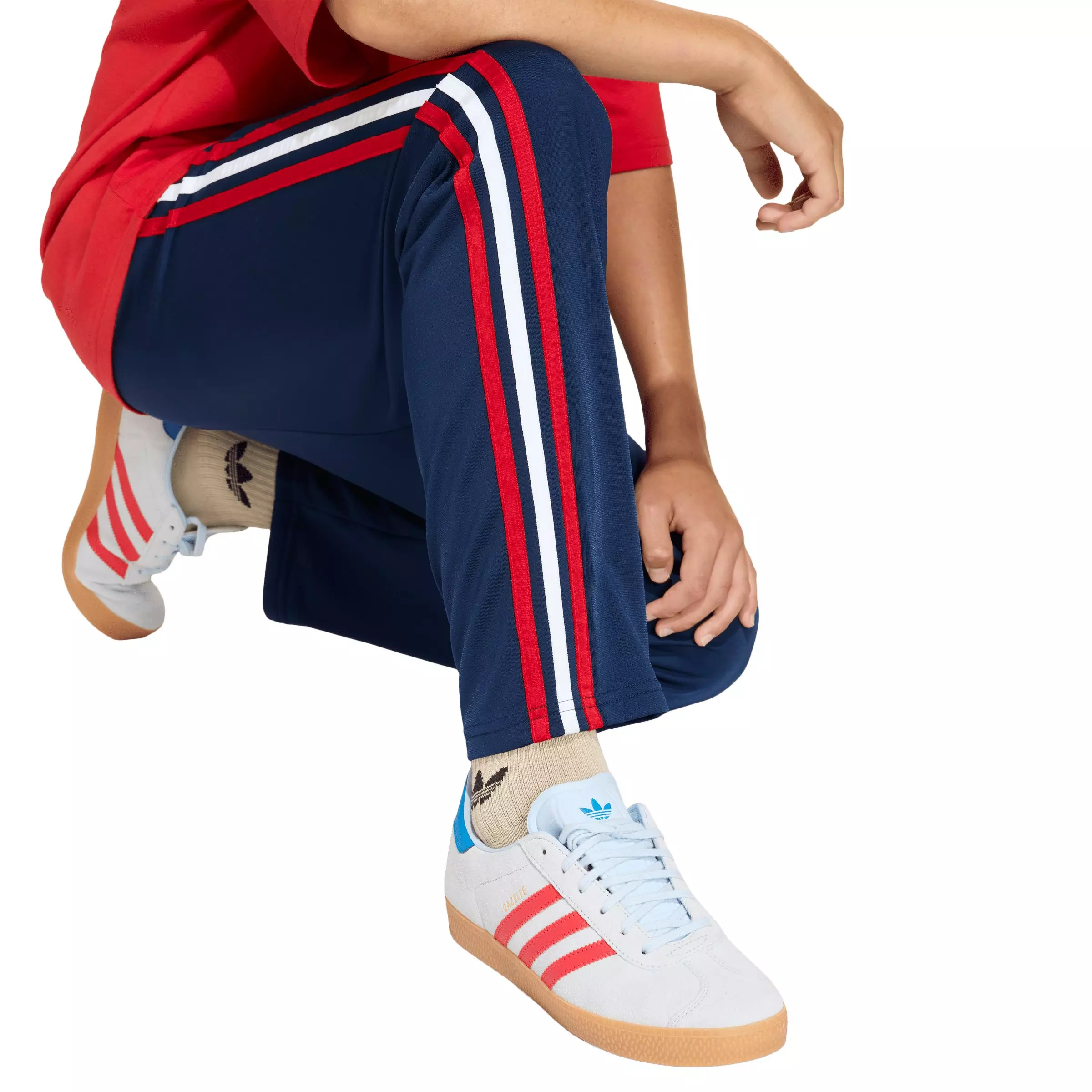 adidas Originals Big Boys' Firebird Tracksuit Bottoms - Dark Blue - DARK BLUE