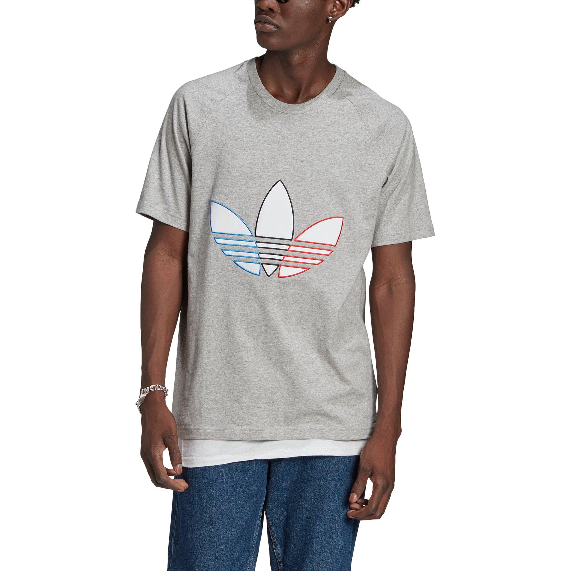 Shirts & Tops Adidas | Adicolor Tricolor T-Shirt Blanc Homme • AYDI