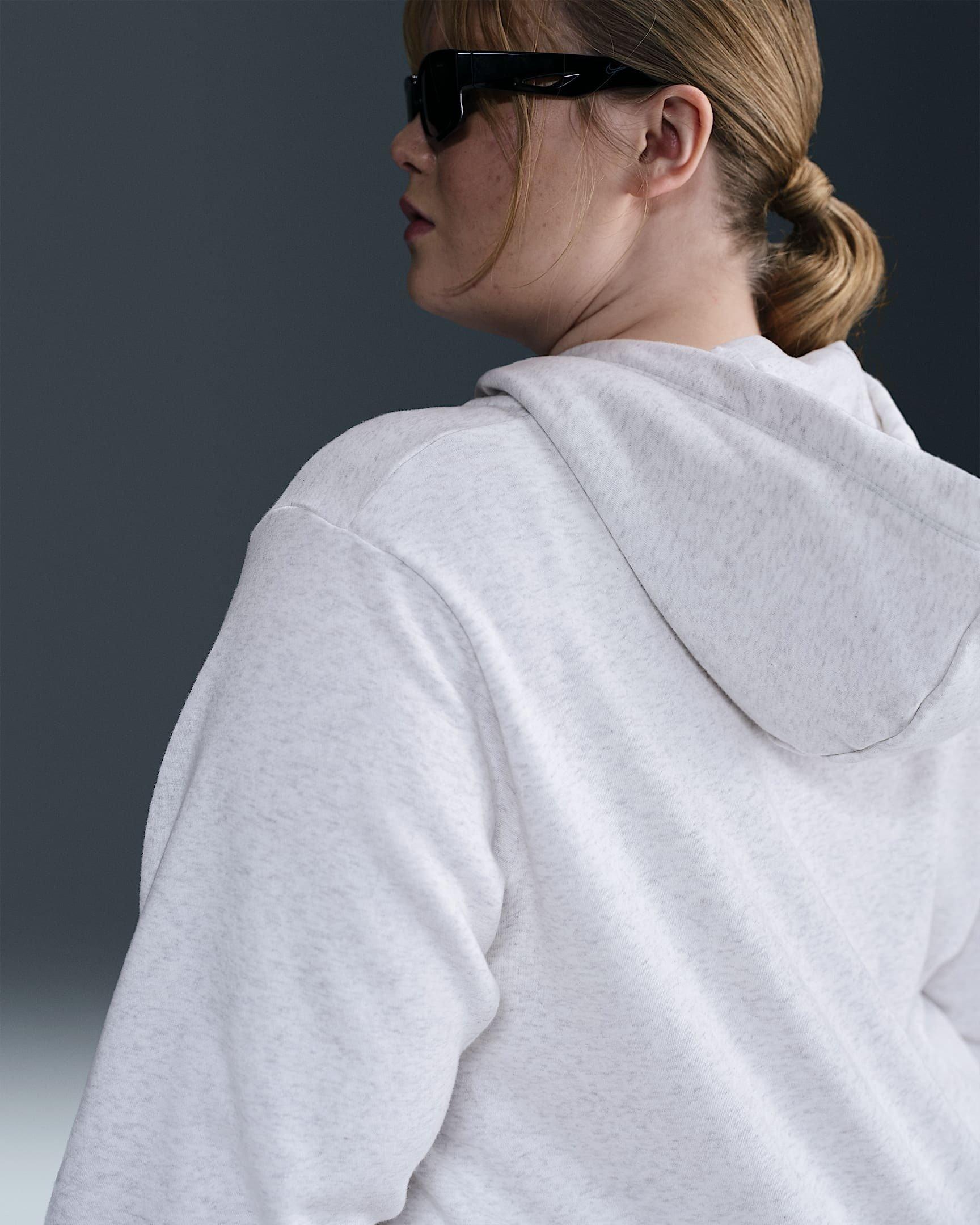 Nike Club Sportswear Fleece Full-Zip Jacket - Birch Heather - BIRCH HEATHER Thumbnail View 4