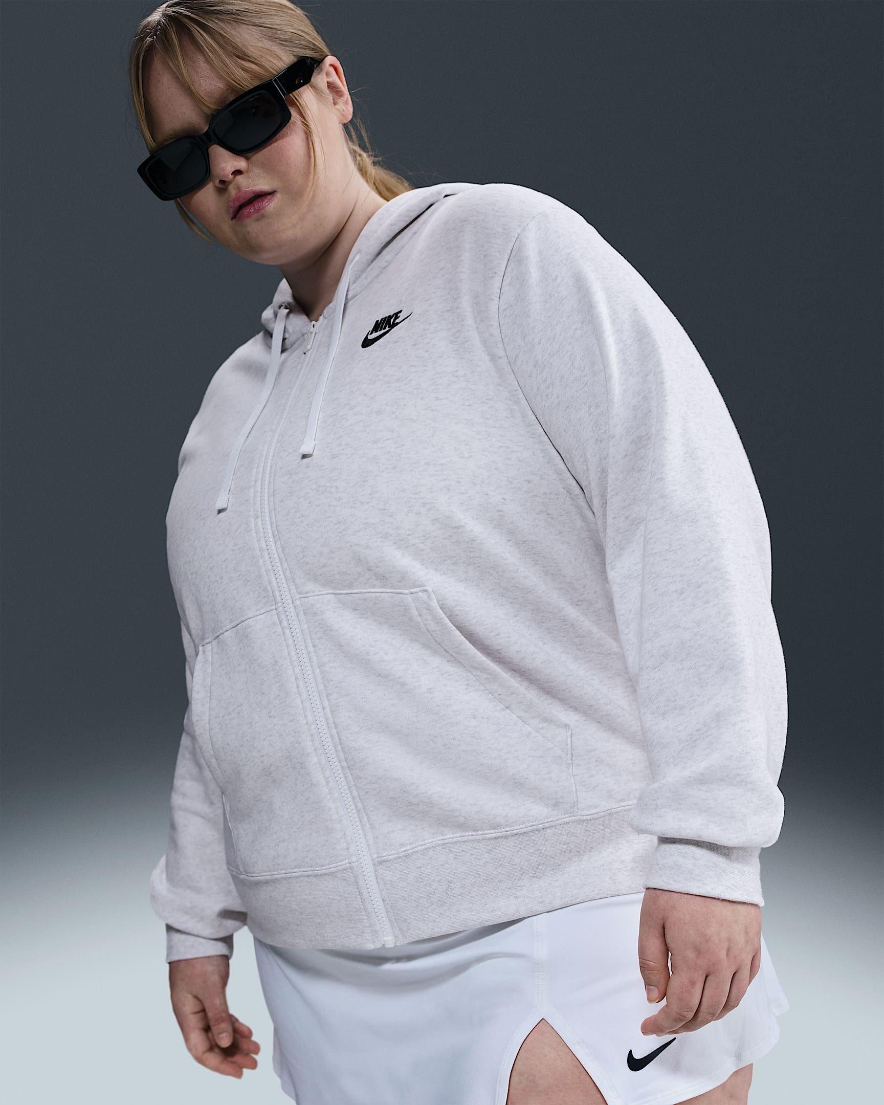 Nike Club Sportswear Fleece Full-Zip Jacket -Birch Heather - BIRCH HEATHER Thumbnail View 5