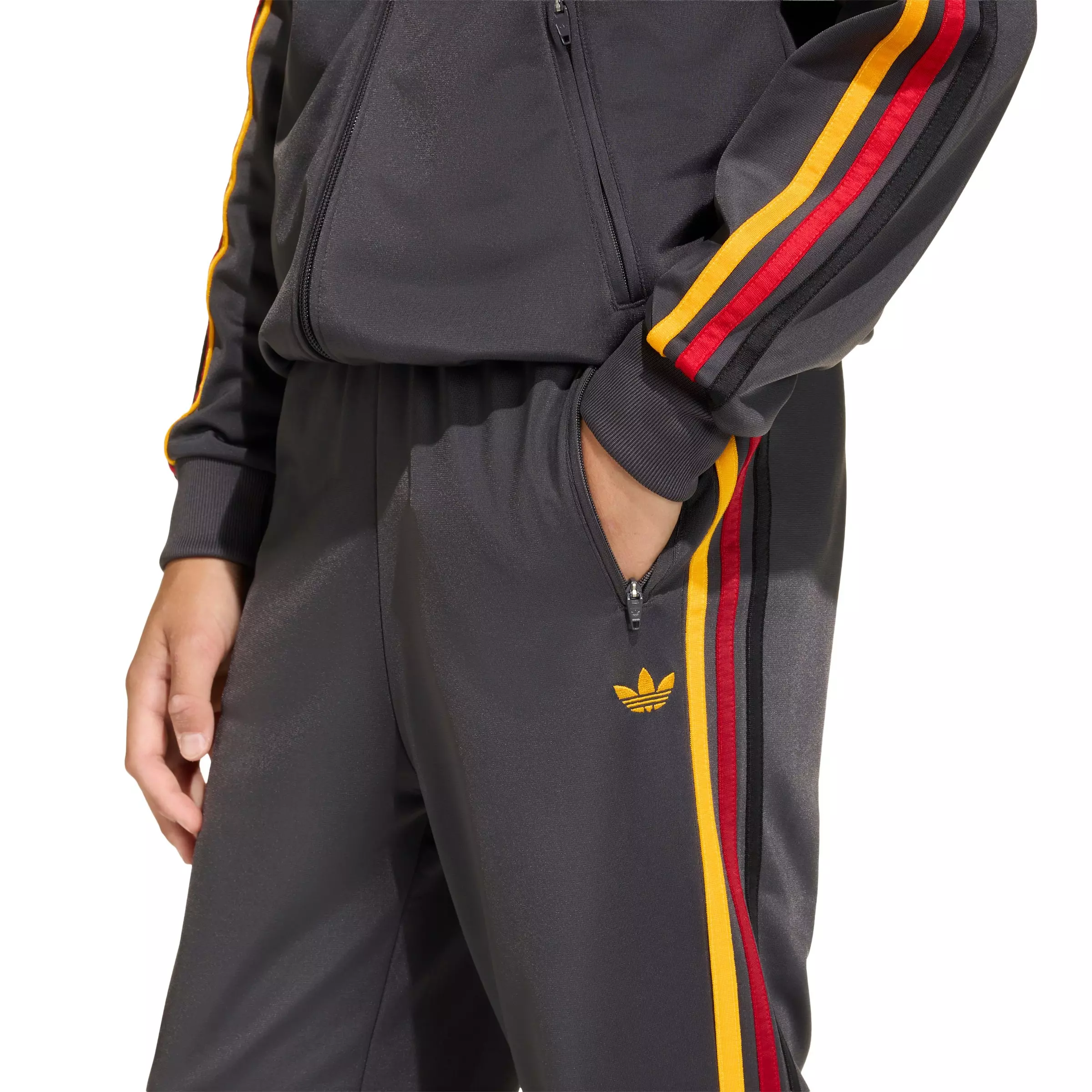 adidas Originals Big Boys' Firebird Tracksuit Bottoms - Dark Grey - DARK GREY
