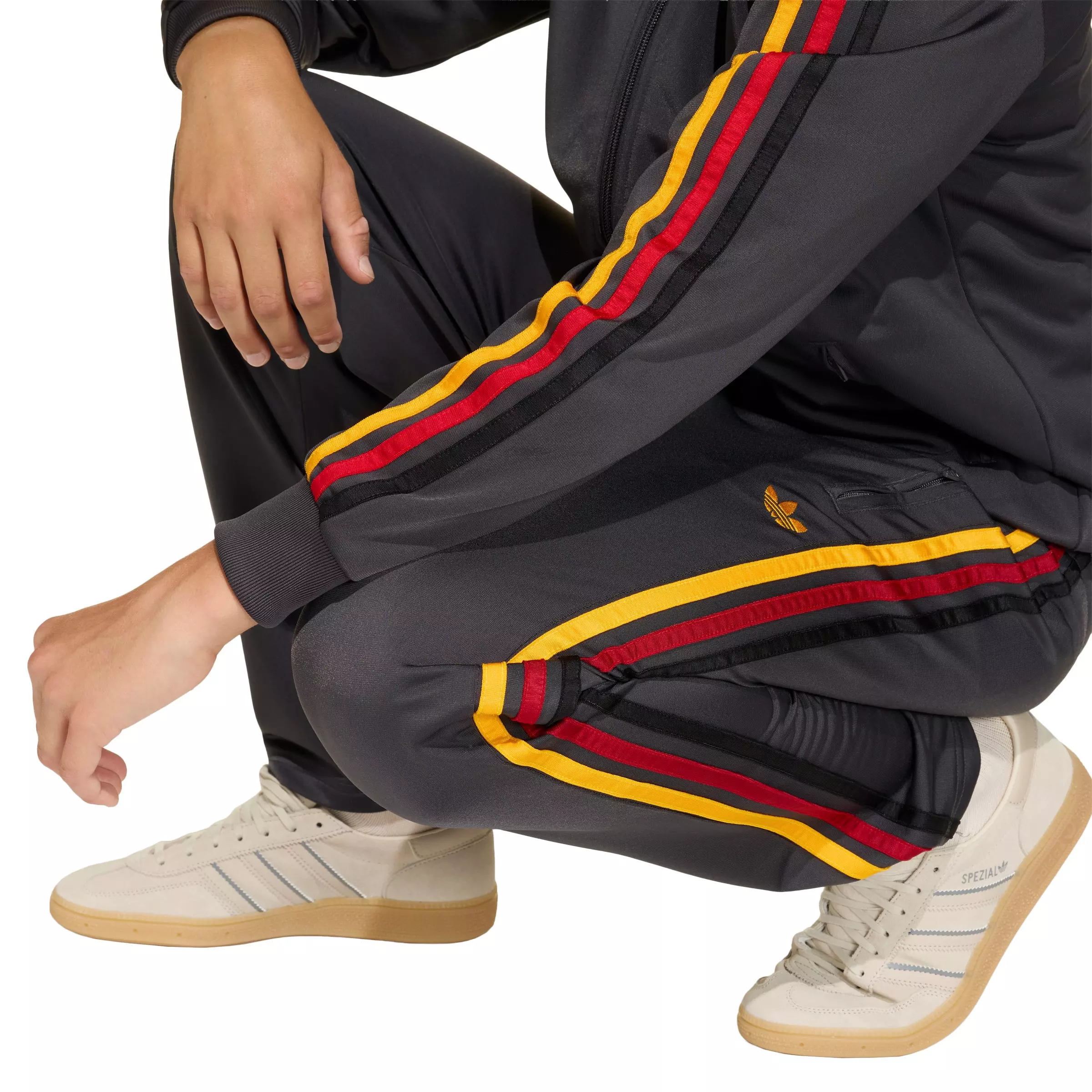 adidas Originals Big Boys' Firebird Tracksuit Bottoms - Dark Grey - DARK GREY