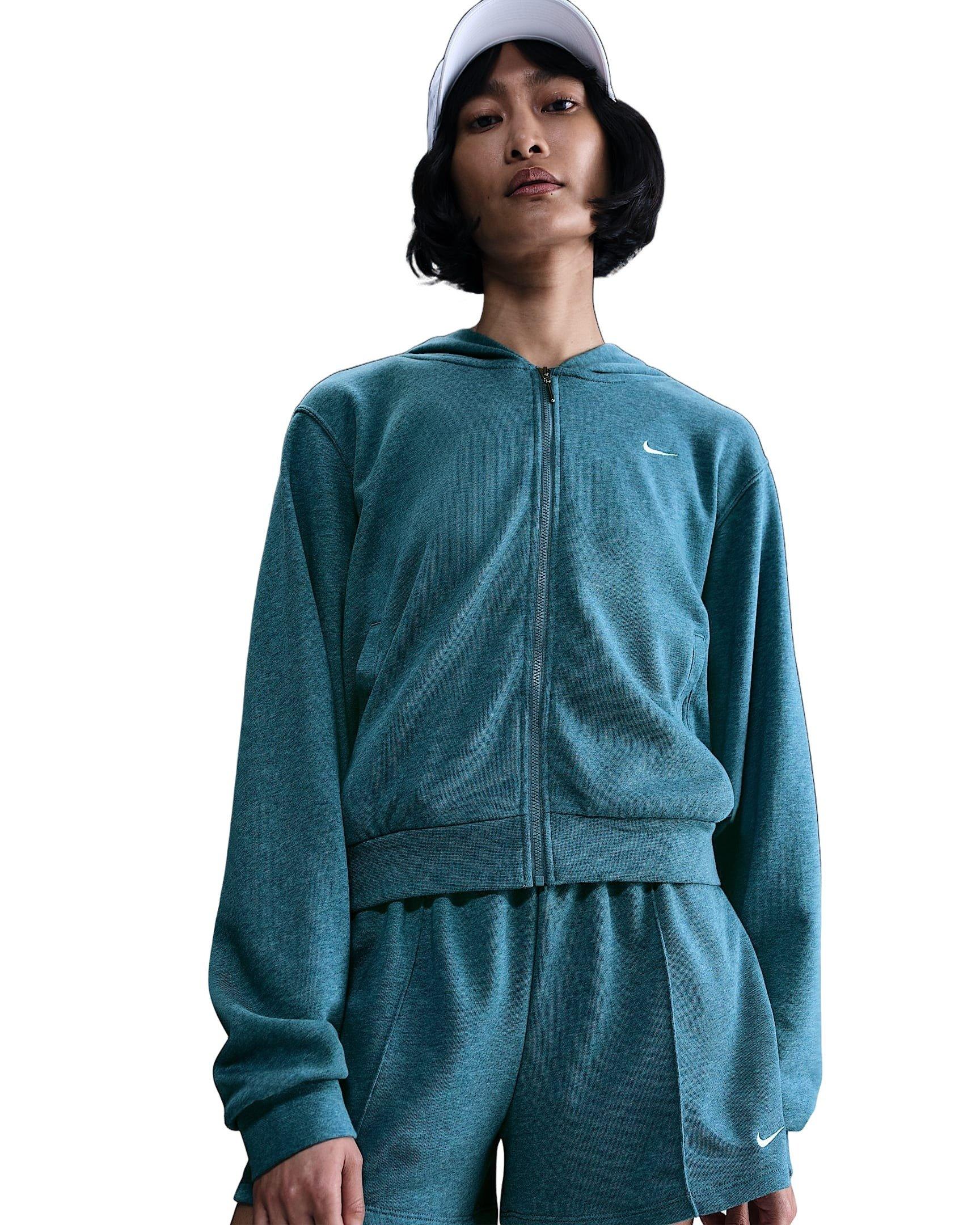 Nike Women's Sportswear Chill Terry Loose Full-Zip French Terry Jacket - Blue - BLUE Thumbnail View 1