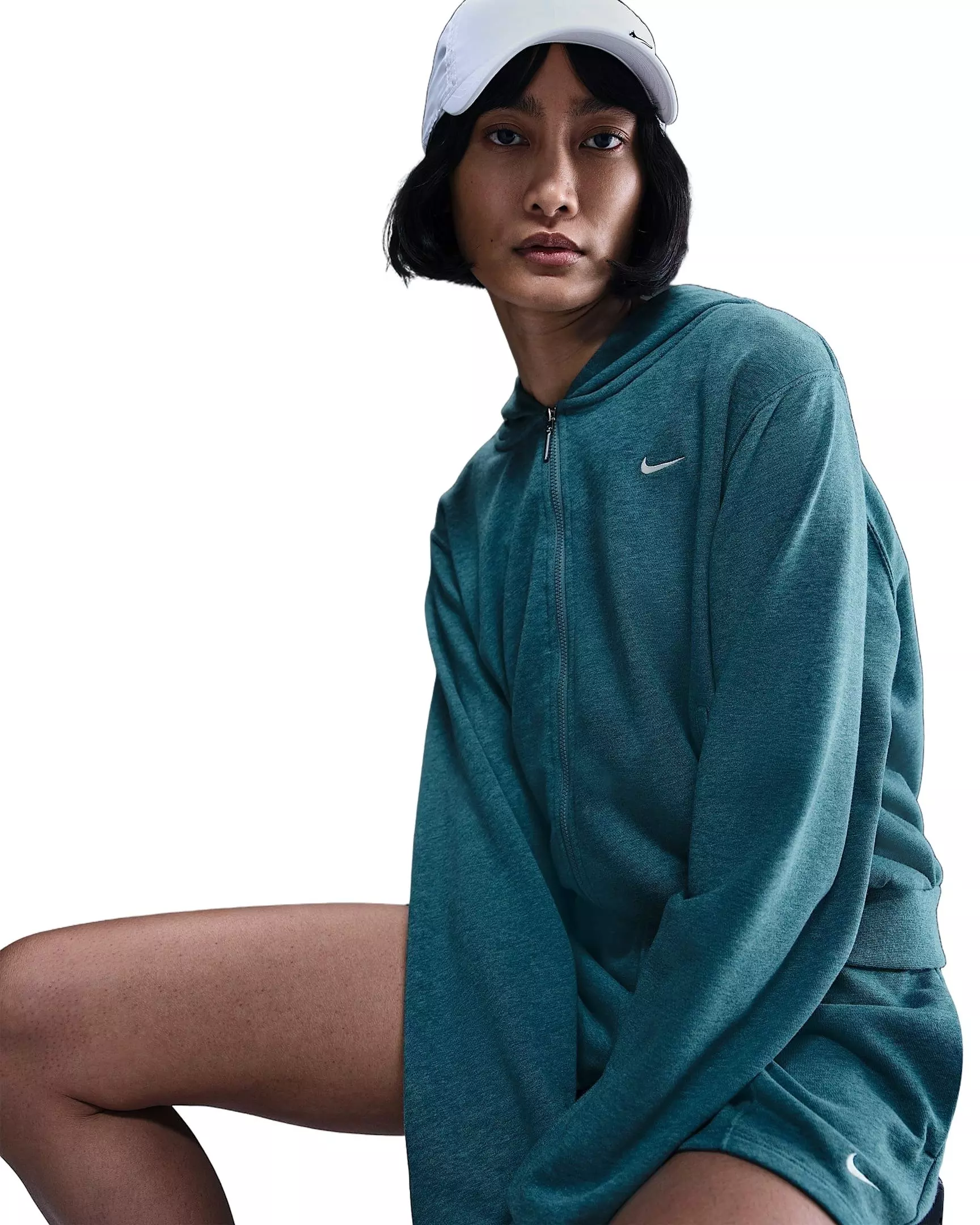 Nike Women's Sportswear Chill Terry Loose Full-Zip French Terry Jacket -Blue - BLUE