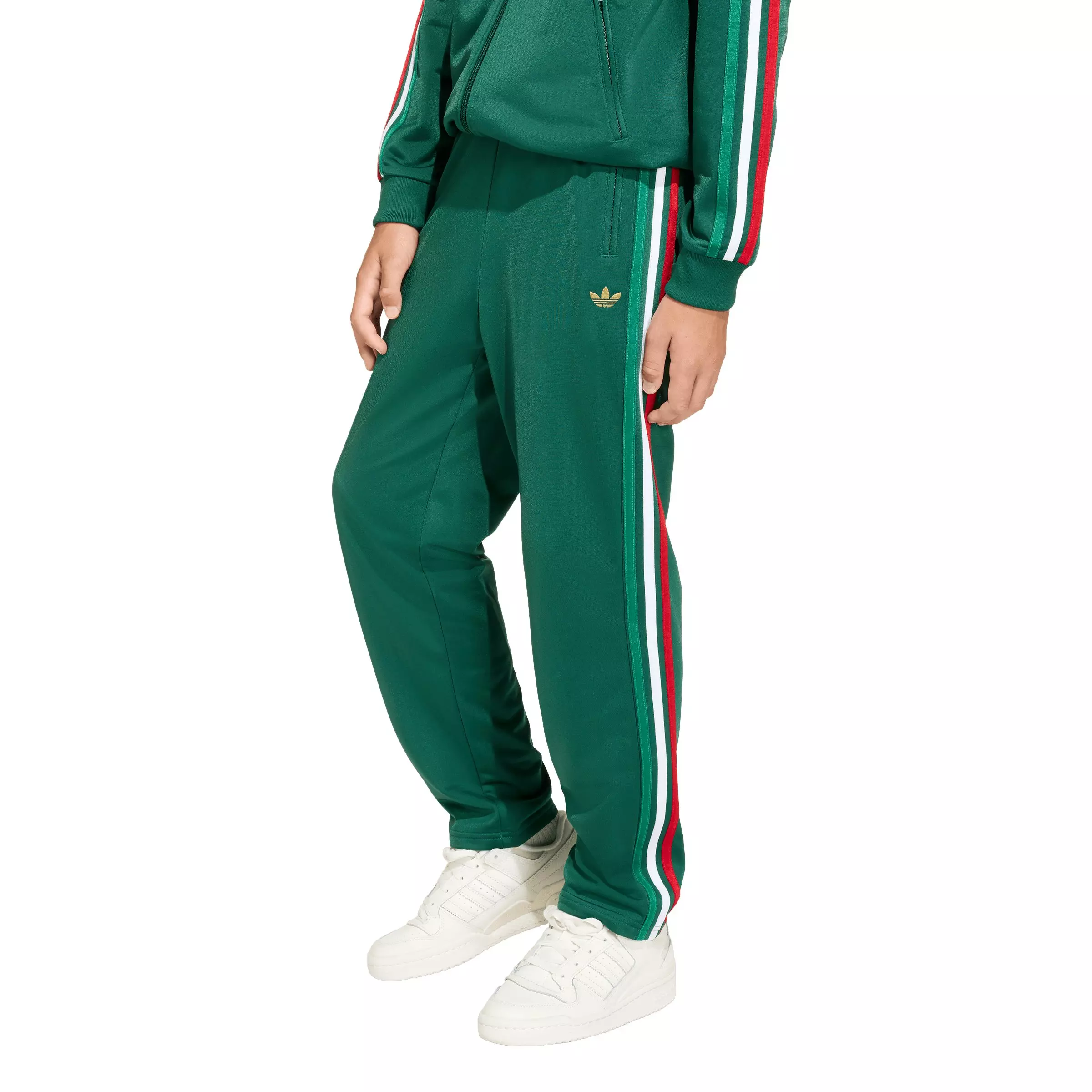 adidas Originals Big Boys' Firebird Tracksuit Bottoms - Dark Green - DARK GREEN