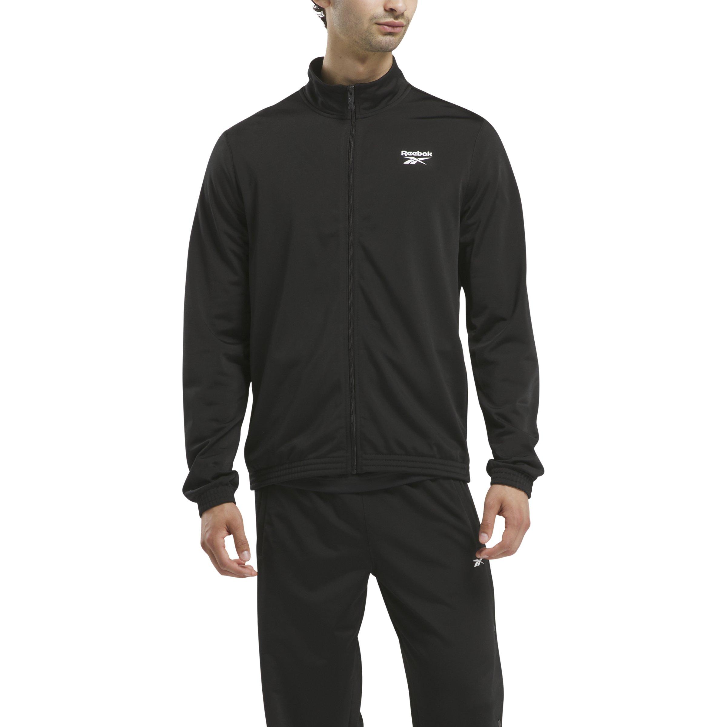 Reebok Unisex Identity Small Logo Knit Track Jacket - BLACK Thumbnail View 1