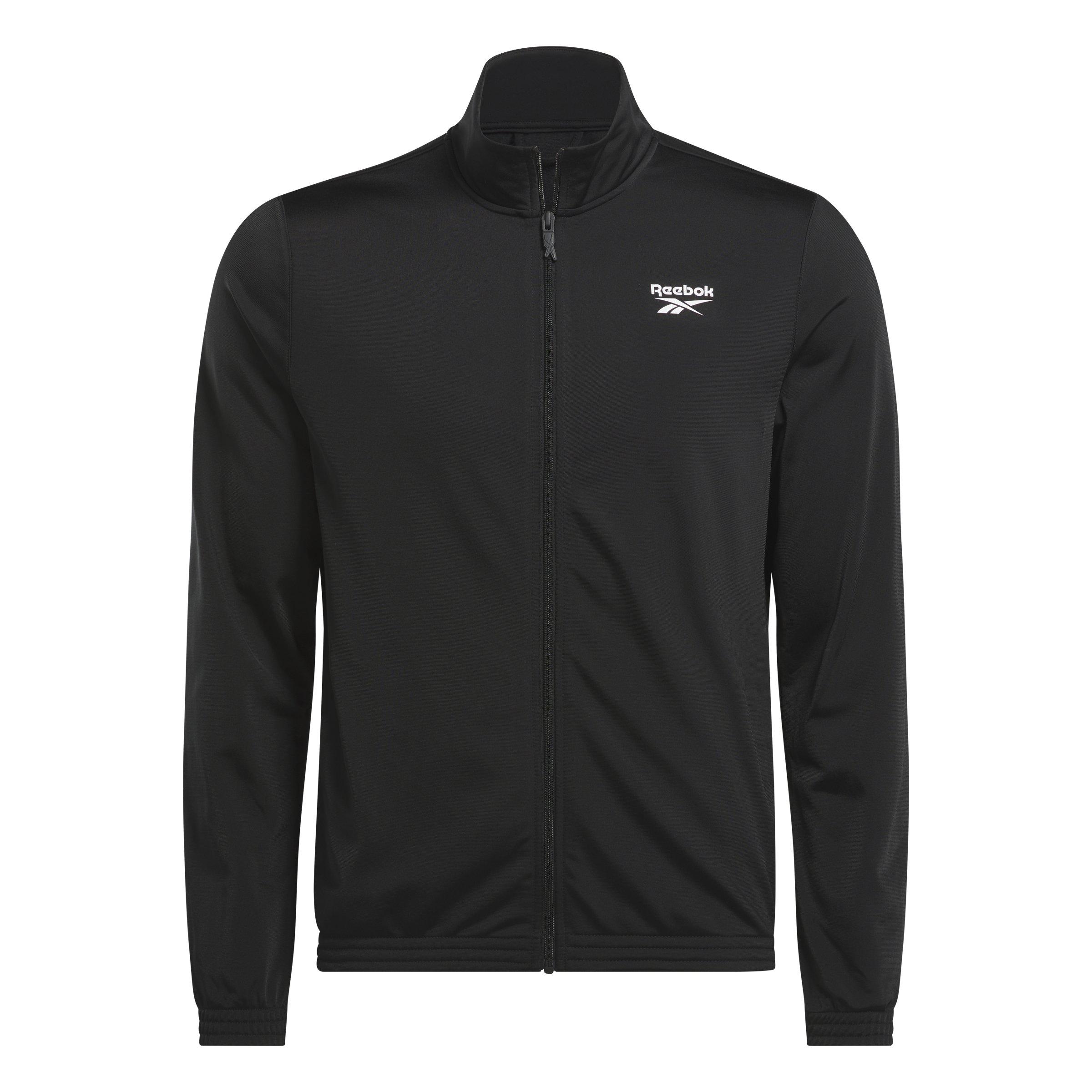 Reebok Unisex Identity Small Logo Knit Track Jacket - BLACK Thumbnail View 4