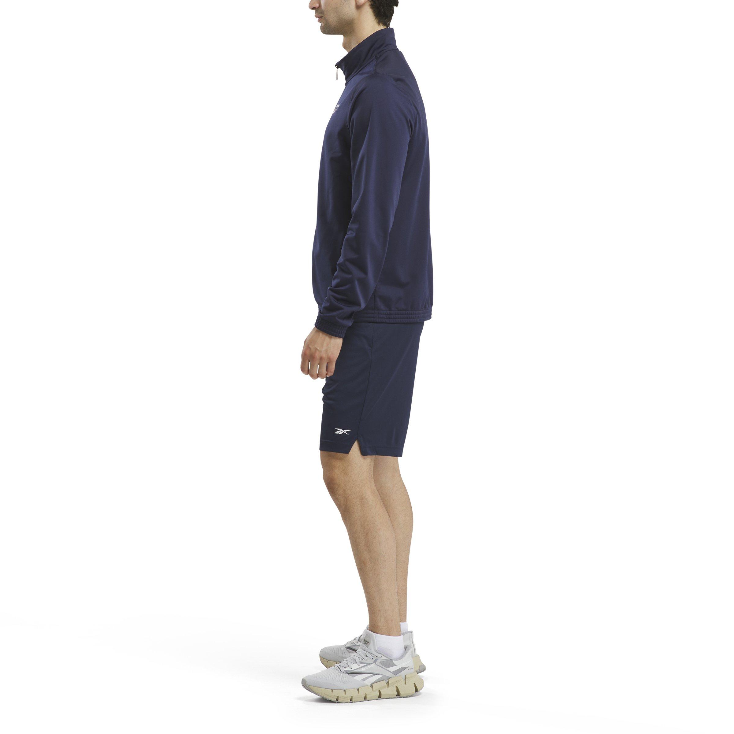 Reebok Unisex Identity Small Logo Knit Track Jacket - NAVY Thumbnail View 3