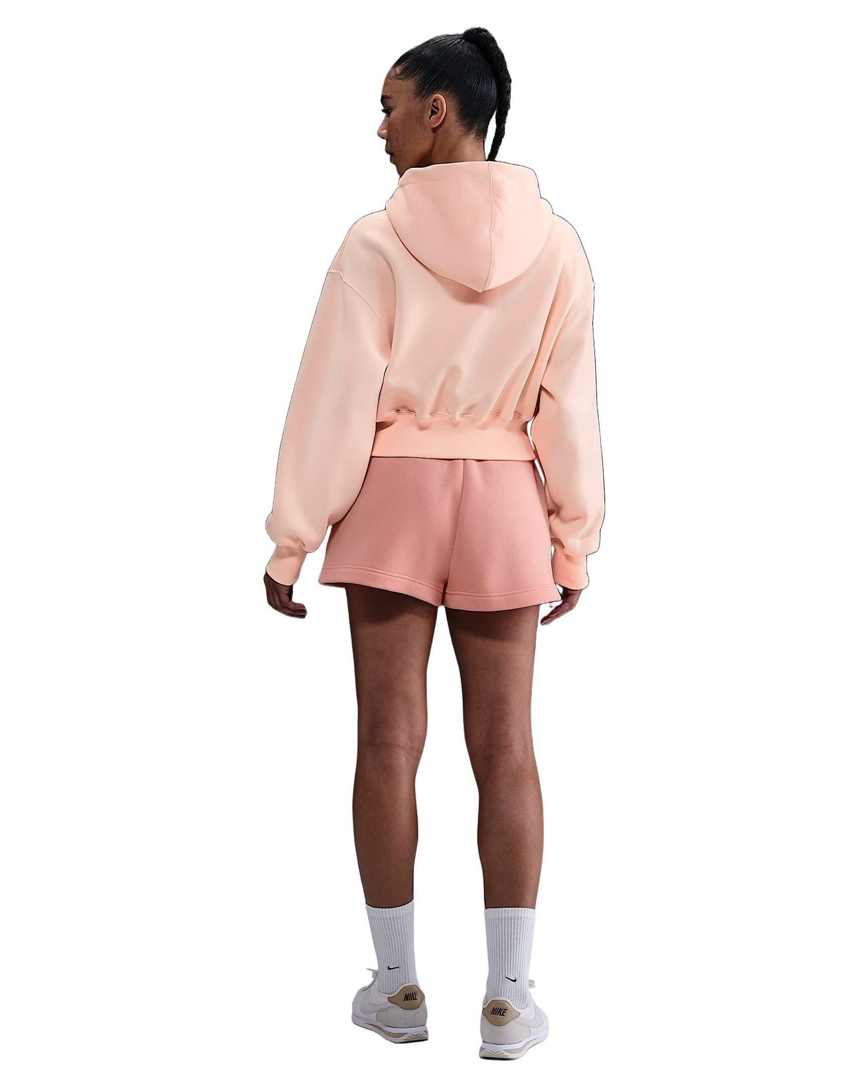 Nike Women's Sportswear Phoenix Fleece Loose Cropped Full-Zip Jacket -Pink - PINK Thumbnail View 5