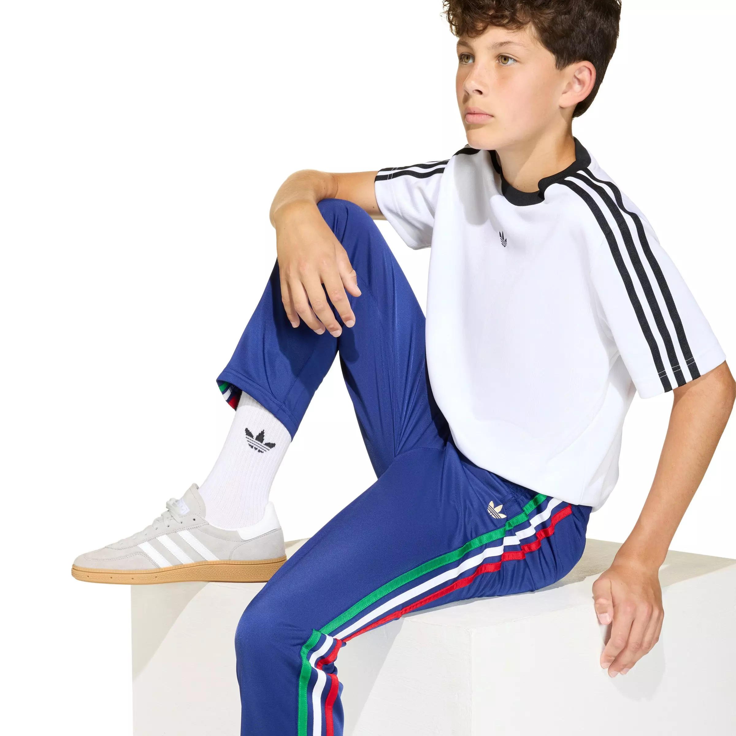 adidas Originals Big Boys' Firebird Tracksuit Bottoms - Blue - BLUE