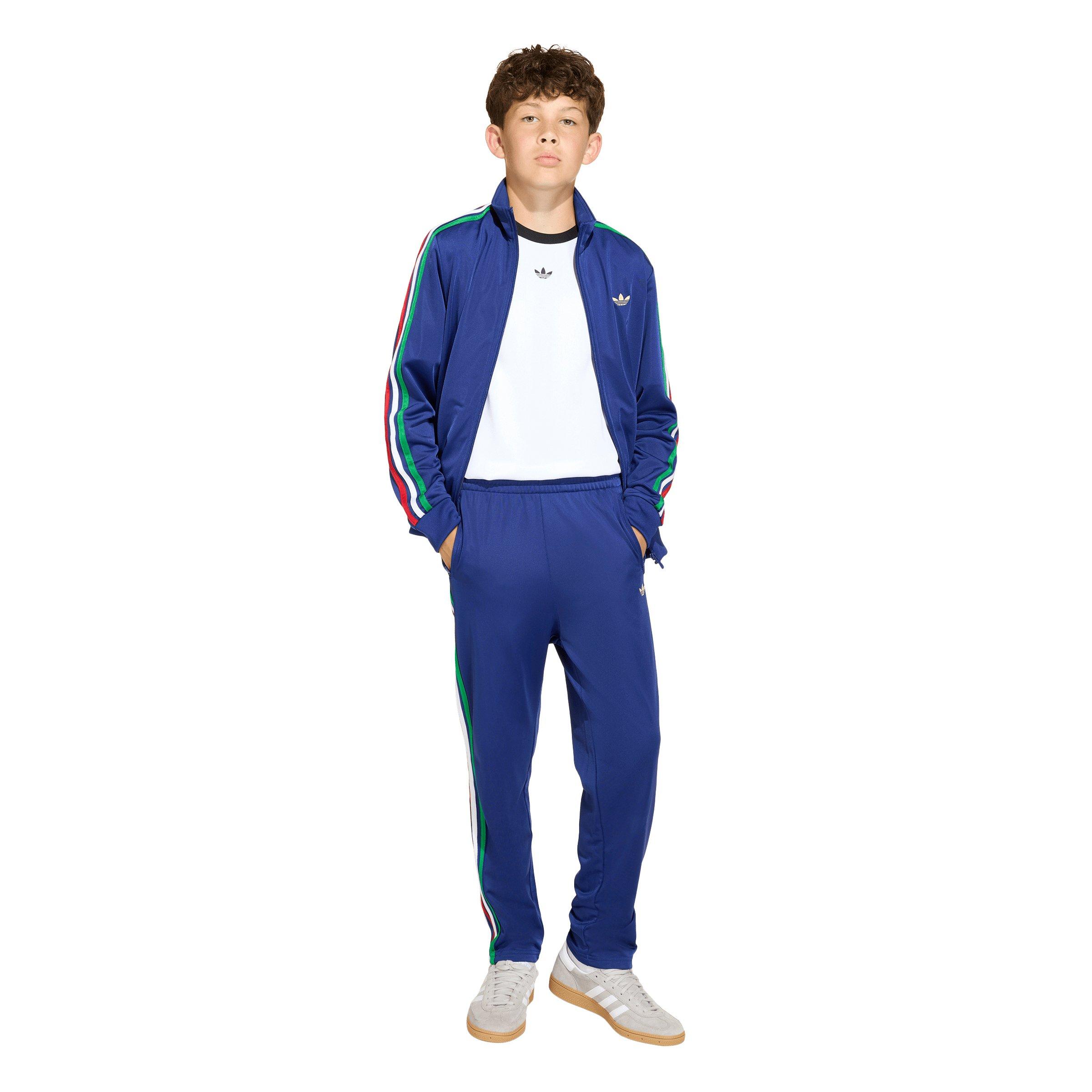 adidas Originals Big Boys' Firebird Tracksuit Bottoms - Blue - BLUE Thumbnail View 5