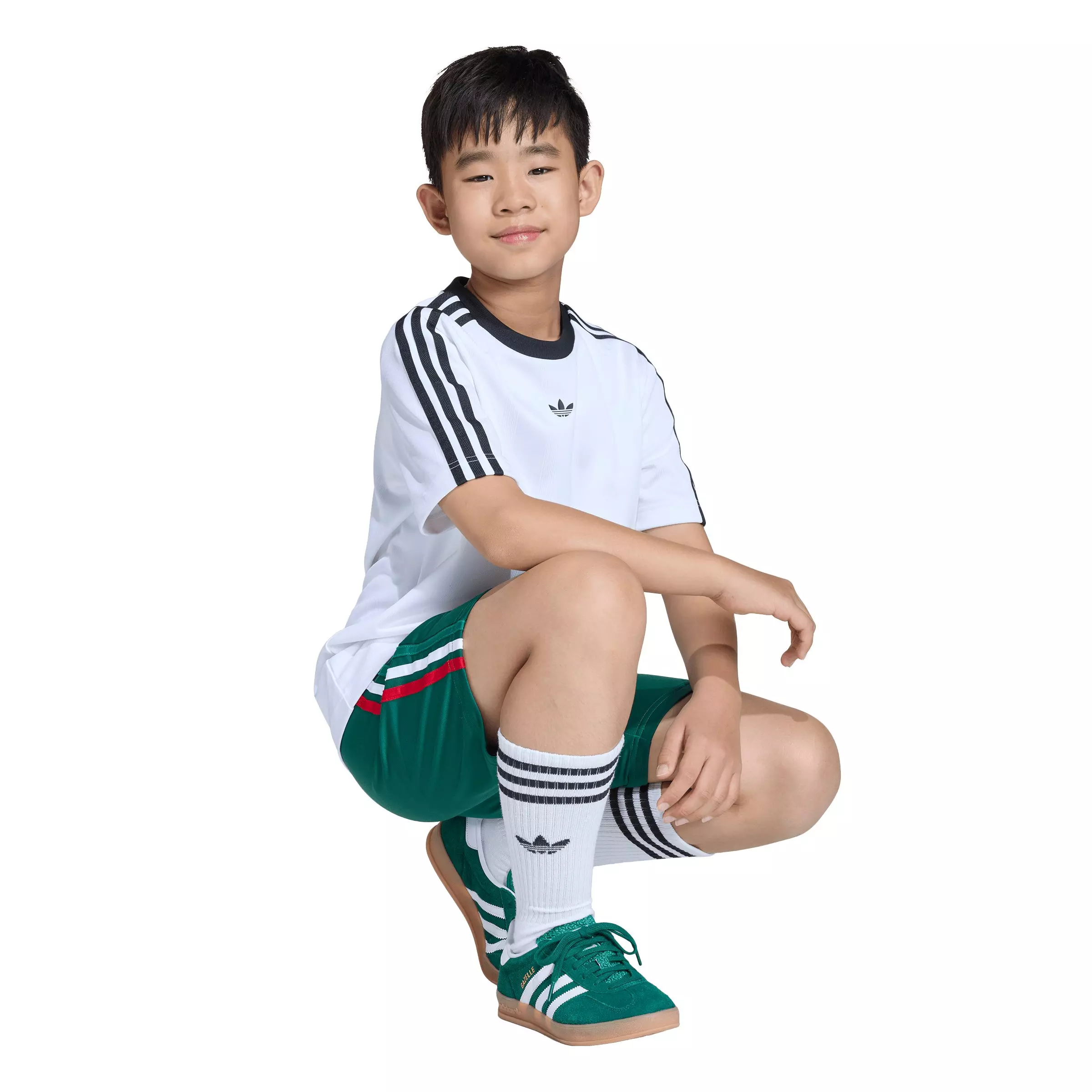 adidas Originals Big Boys' Firebird Shorts - Green - GREEN