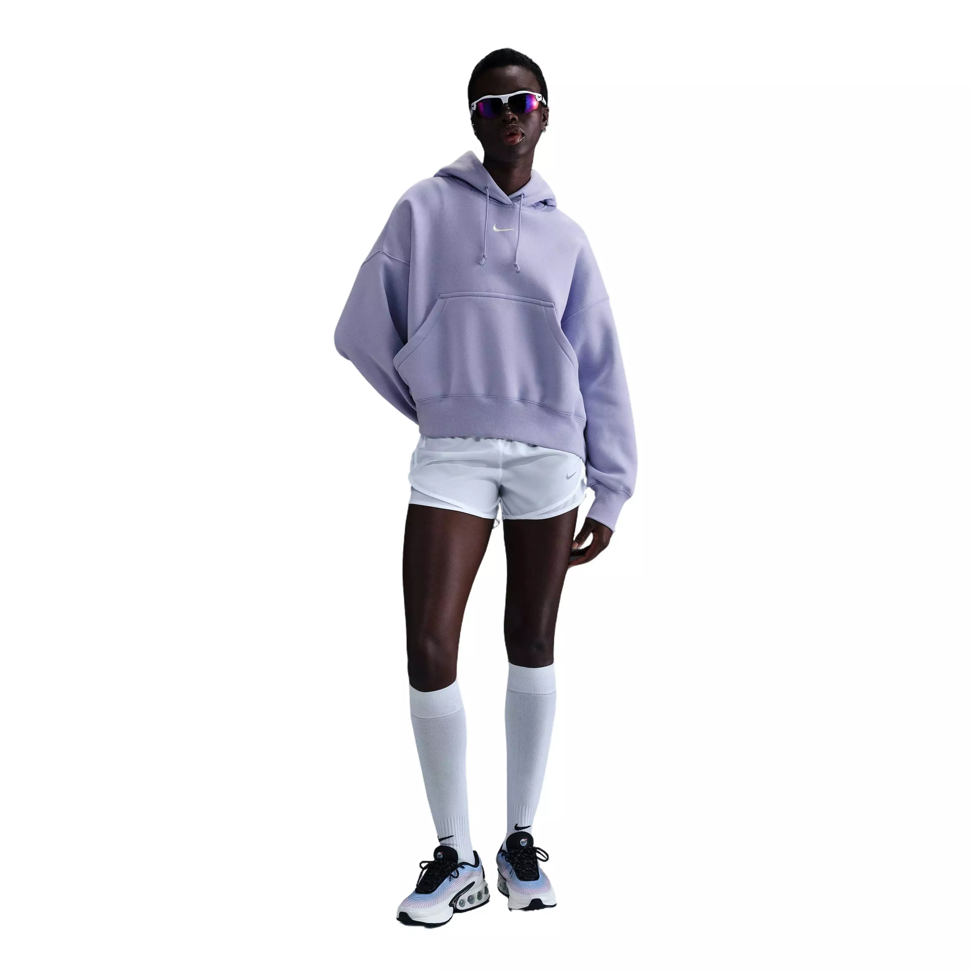 Nike Women's Sportswear Phoenix Fleece Over-Oversized Pullover Hoodie - Purple - PURPLE