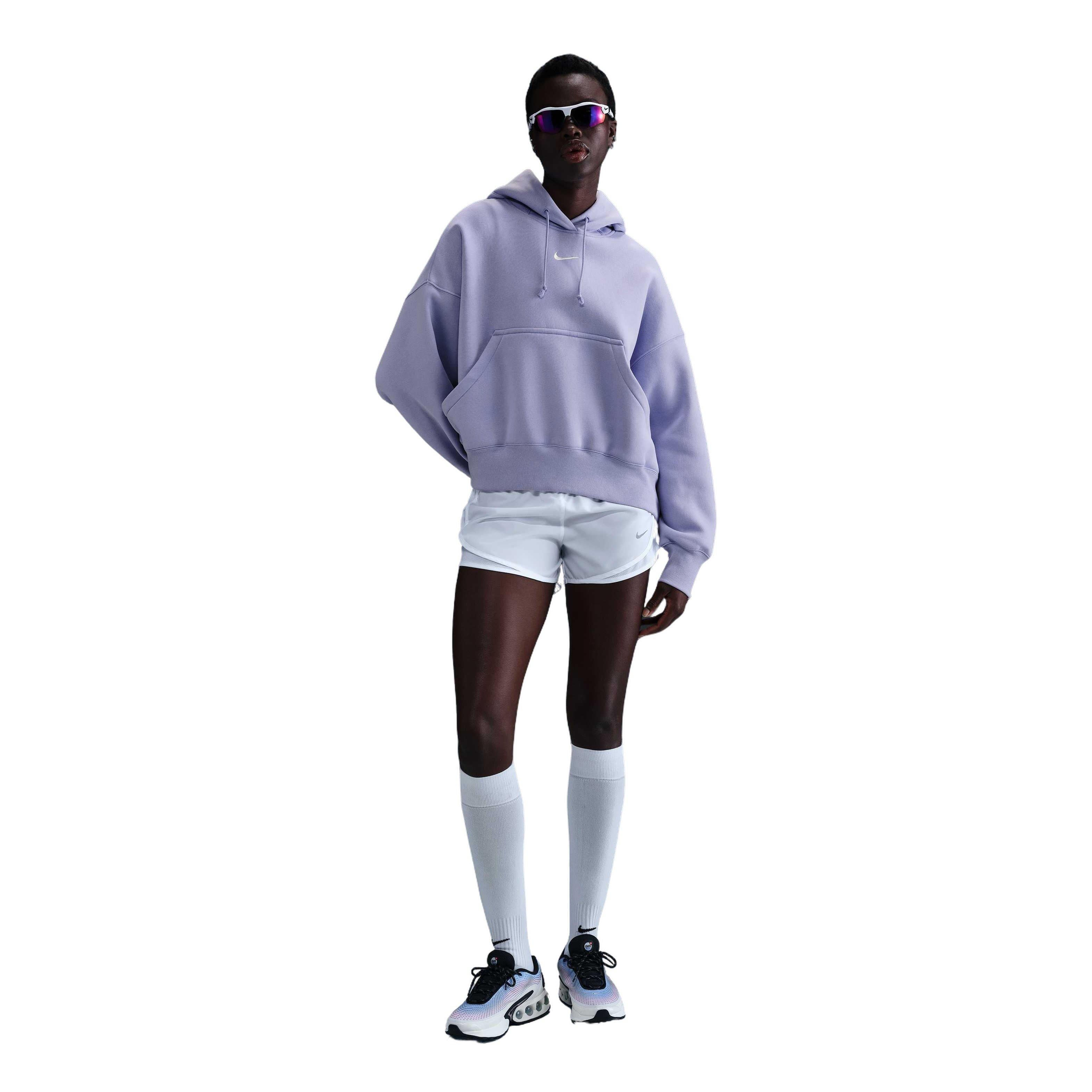 Nike Women's Sportswear Phoenix Fleece Over-Oversized Pullover Hoodie -Purple - PURPLE Thumbnail View 1