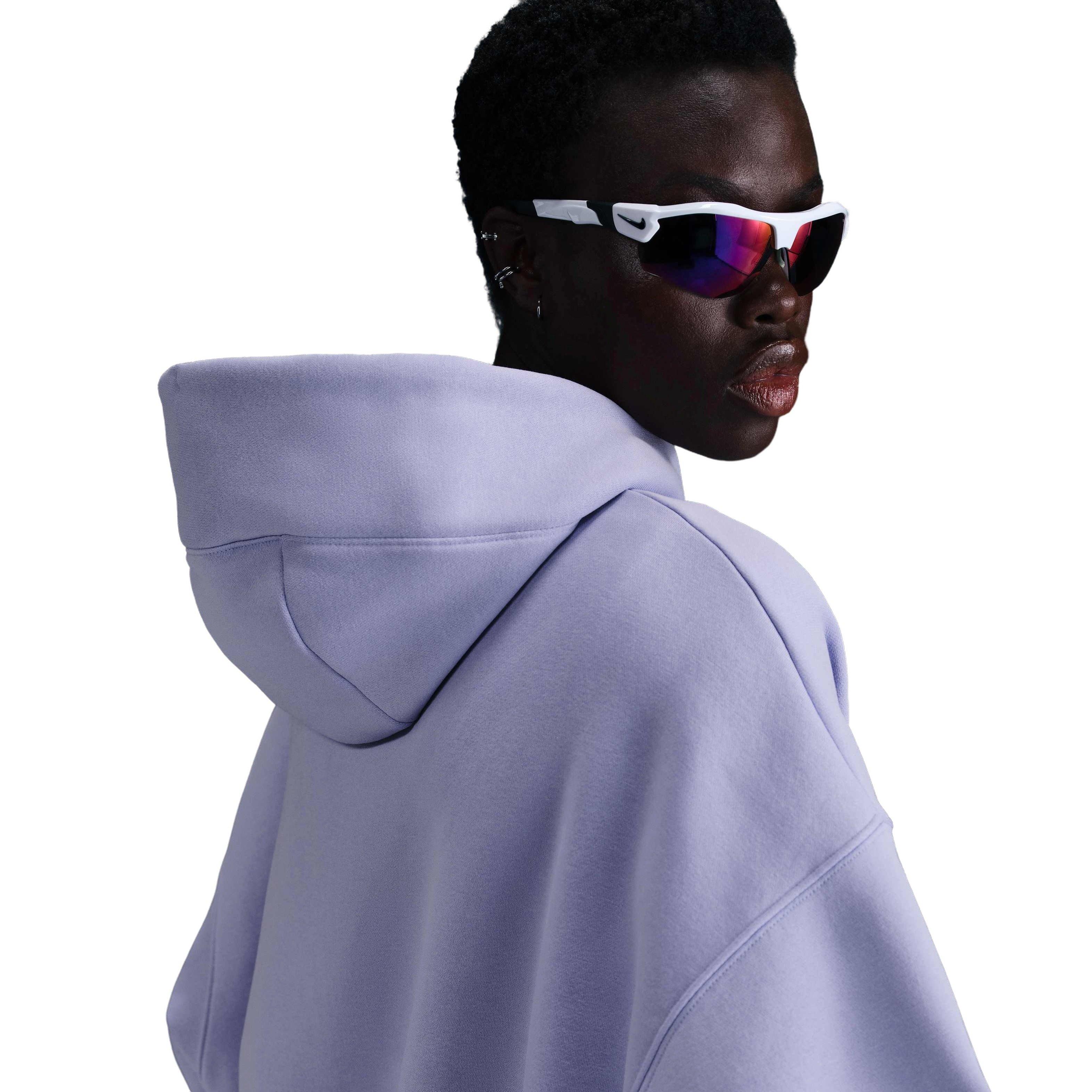 Nike Women's Sportswear Phoenix Fleece Over-Oversized Pullover Hoodie - Purple - PURPLE Thumbnail View 4