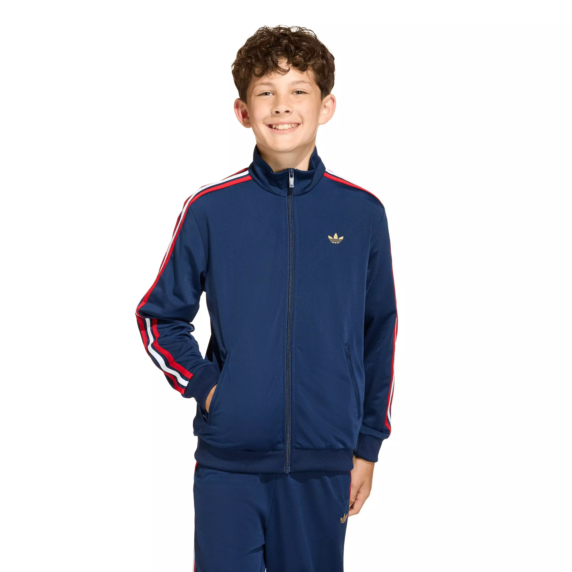 adidas Originals Big Kids' Firebird Loose Track Top - Dark Blue - DARK BLUE