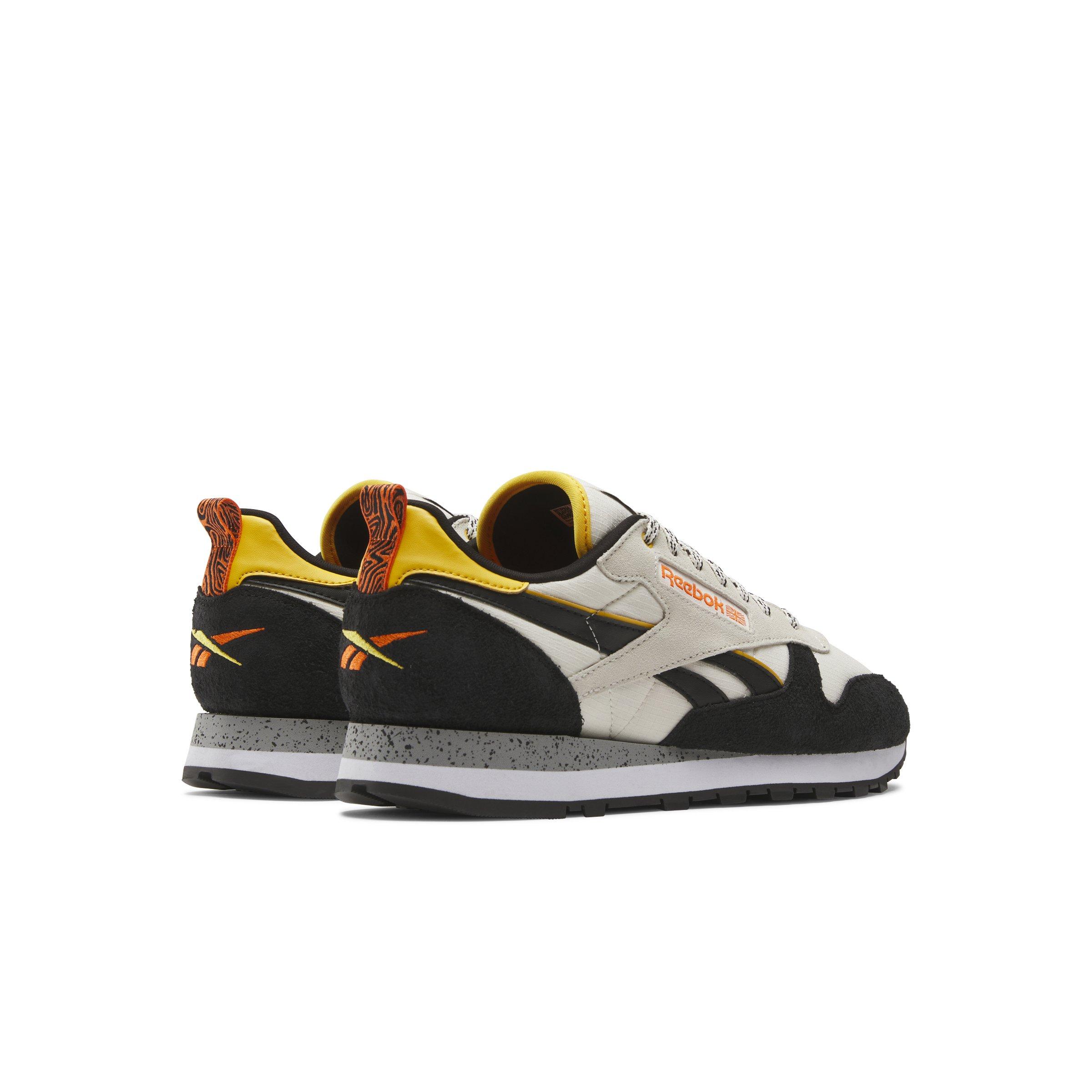 Reebok Classic Leather "Alabaster/Black/Fierce Gold" Unisex Shoe - ALABASTER/BLACK/GOLD Thumbnail View 3
