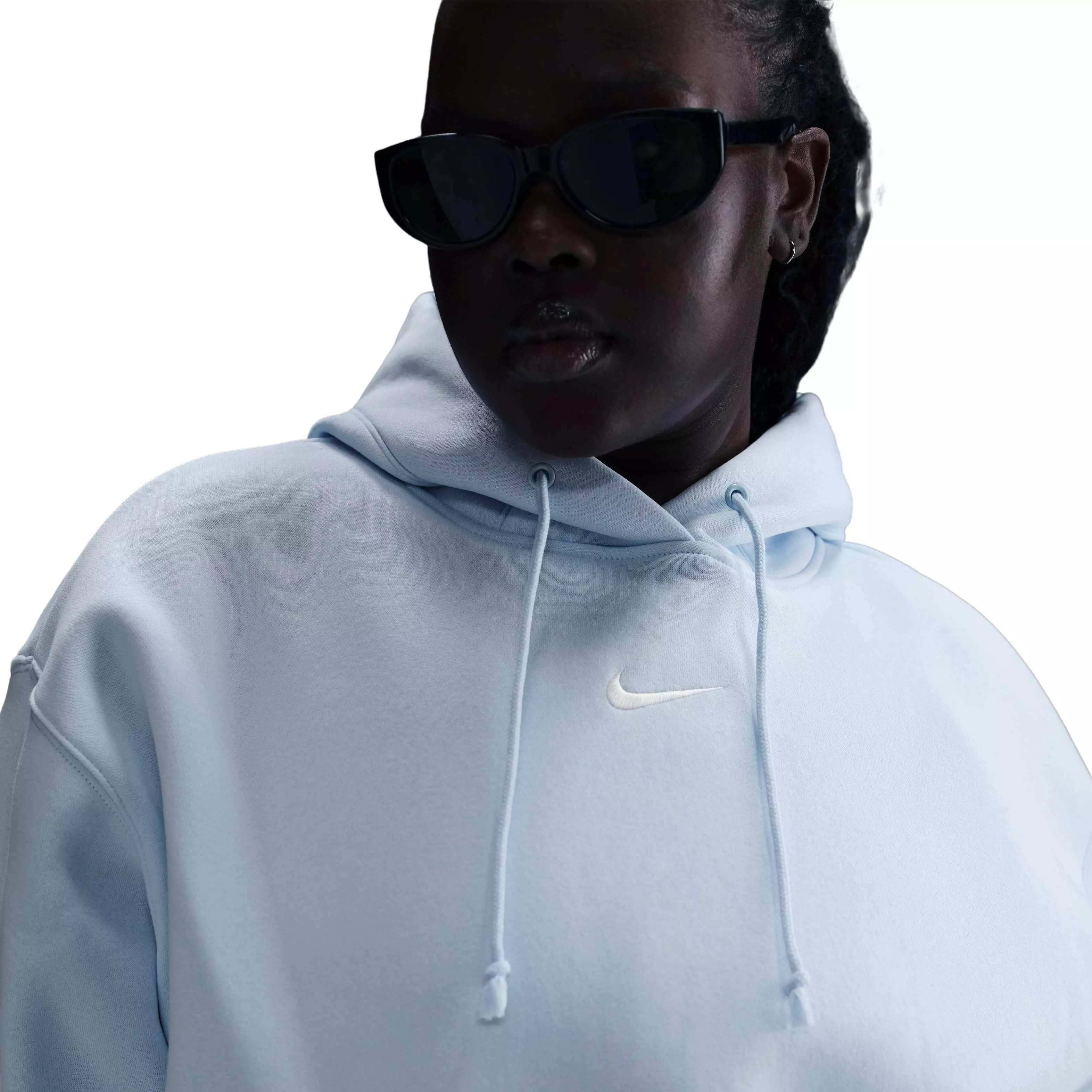 Nike Women's Sportswear Phoenix Fleece Plus Oversized Pullover Hoodie -Blue - BLUE