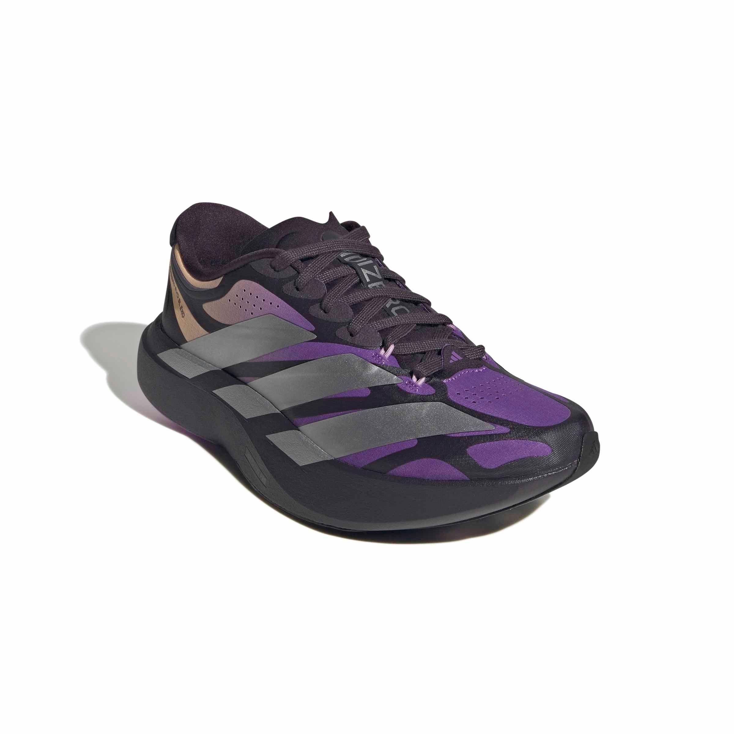 adidas Adizero EVO SL EXO "Aurora Black/Silver Metallic/Active Purple" Women's Running Shoe - BLACK/SILVER/PURPLE