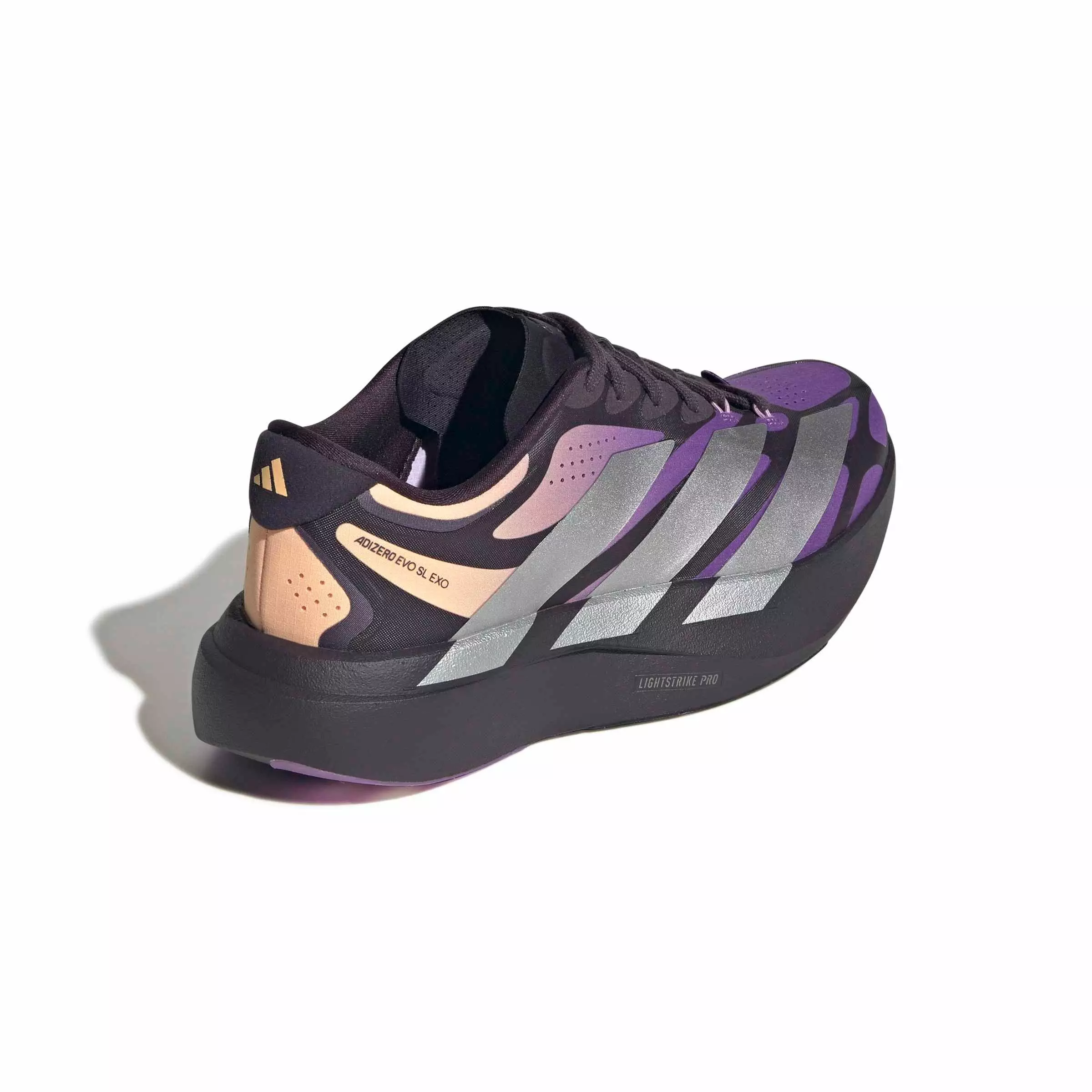 adidas Adizero EVO SL EXO "Aurora Black/Silver Metallic/Active Purple" Women's Running Shoe - BLACK/SILVER/PURPLE