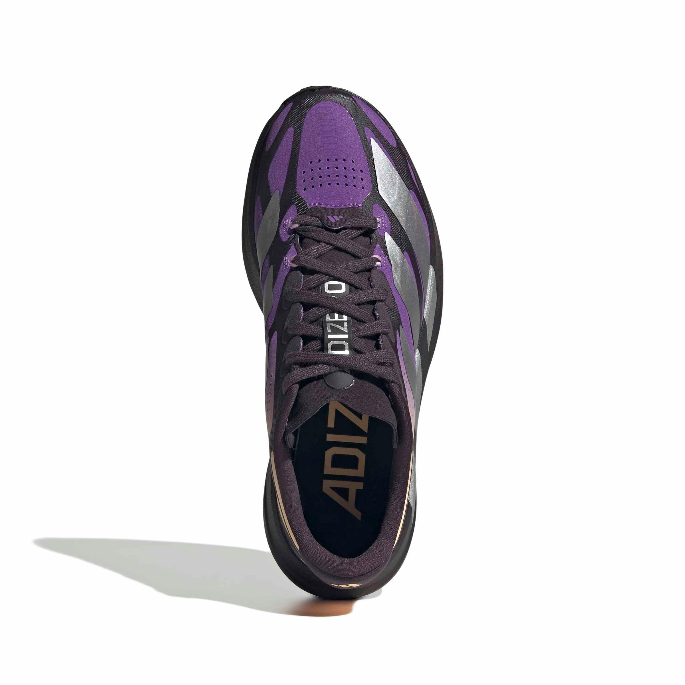 adidas Adizero EVO SL EXO "Aurora Black/Silver Metallic/Active Purple" Women's Running Shoe - BLACK/SILVER/PURPLE