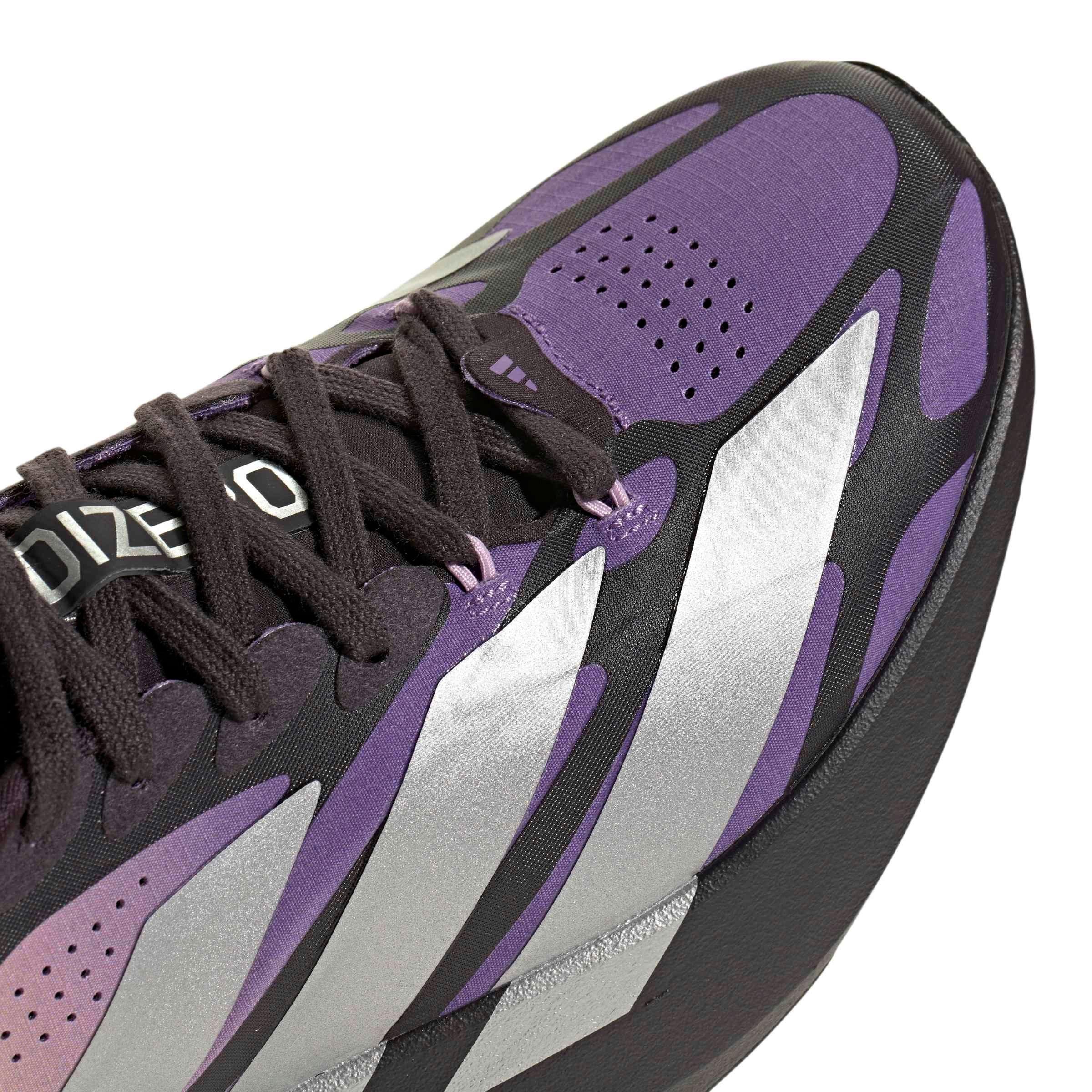 adidas Adizero EVO SL EXO "Aurora Black/Silver Metallic/Active Purple" Women's Running Shoe - BLACK/SILVER/PURPLE