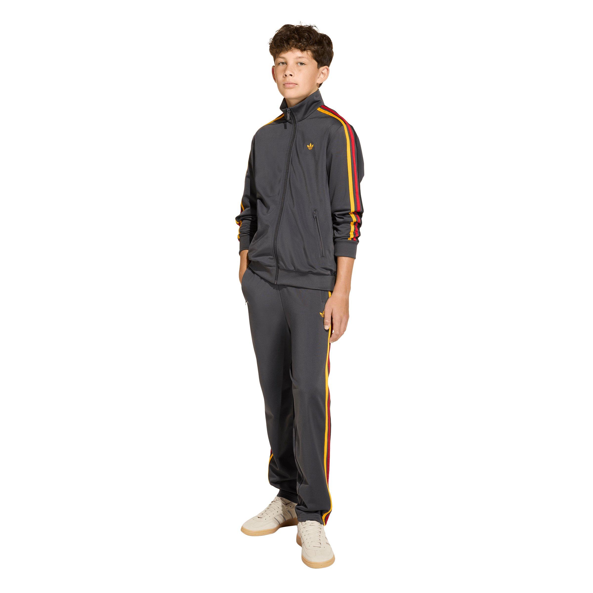 adidas Originals Big Kids' Firebird Loose Track Top - Dark Grey - DARK GREY Thumbnail View 5